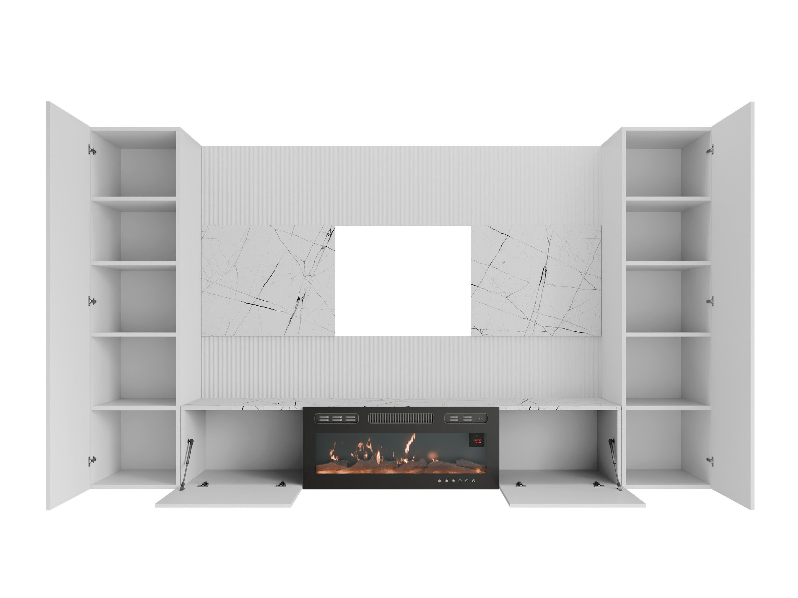Conjunto de salón Comfivo Salix VIII (Negro + Mármol negro)