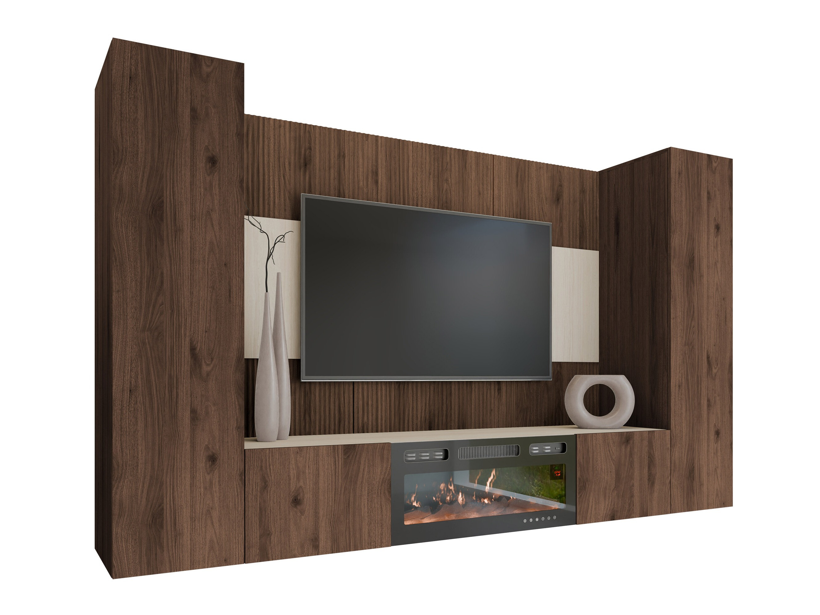 Conjunto de salón Comfivo Salix VIII (Nogal + Claro Travertine)