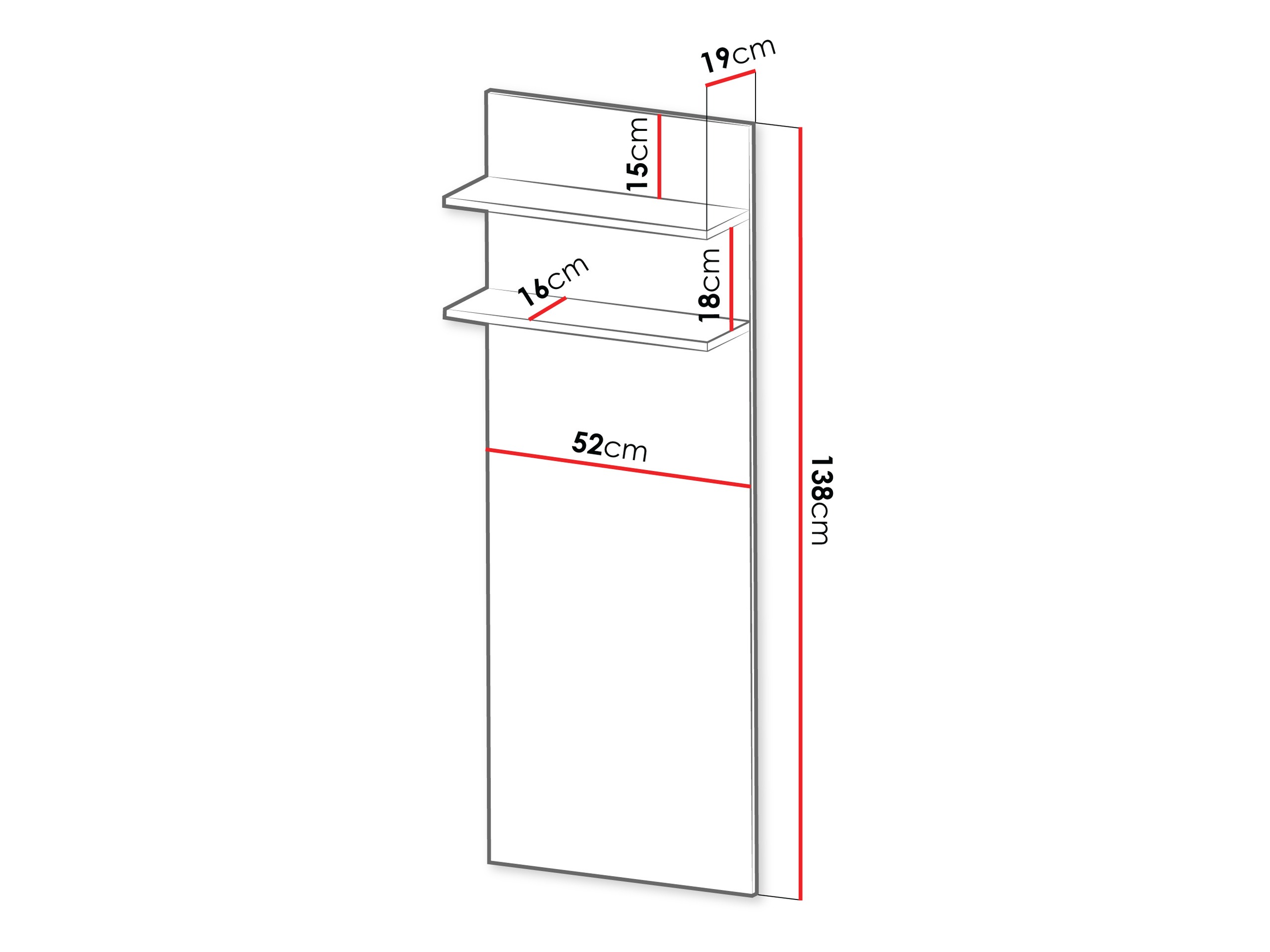 Estantería de pared Tenfioa 101