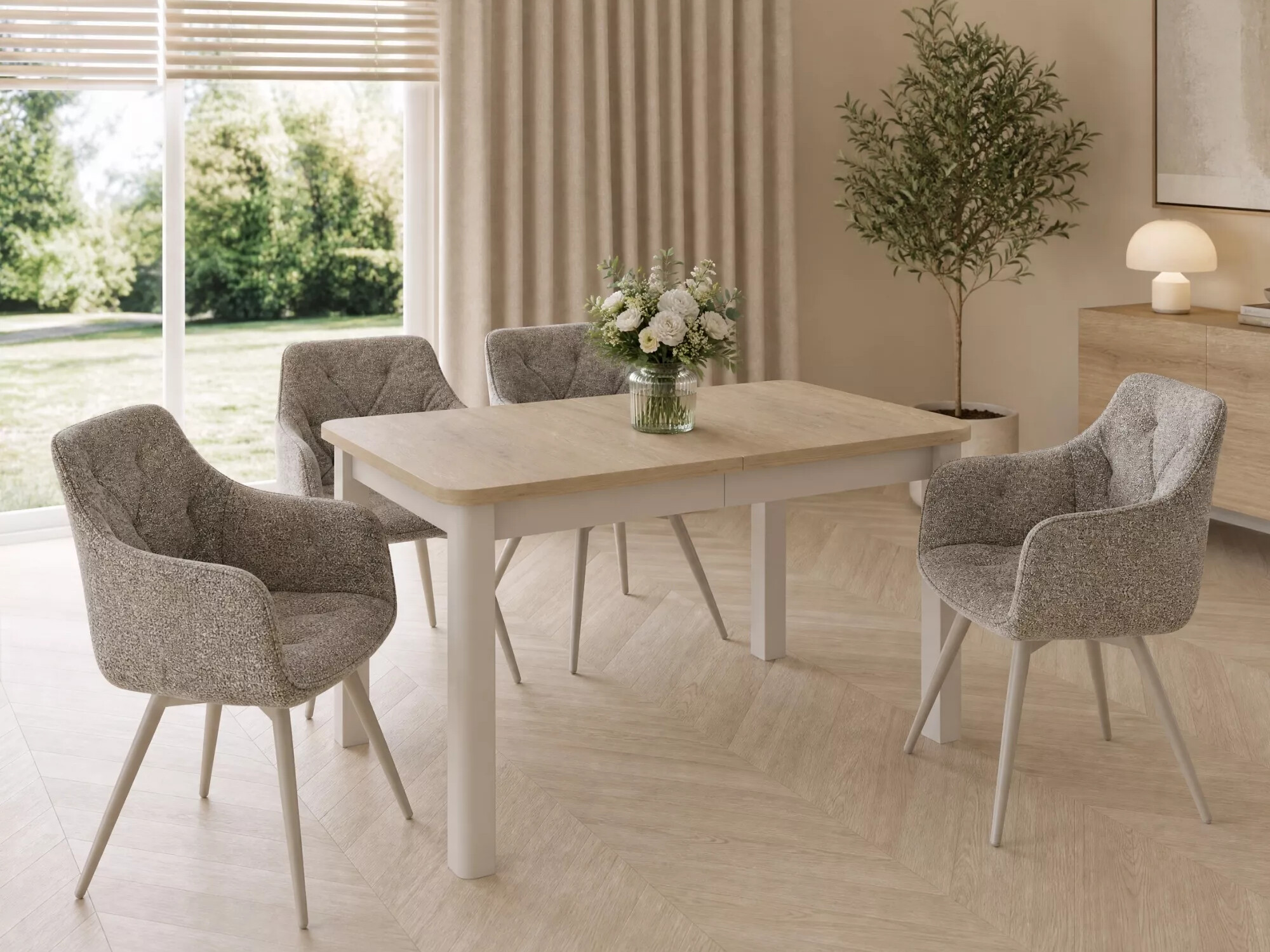 Mesa Detroit 1007 (Cachemira + Roble Cremona)