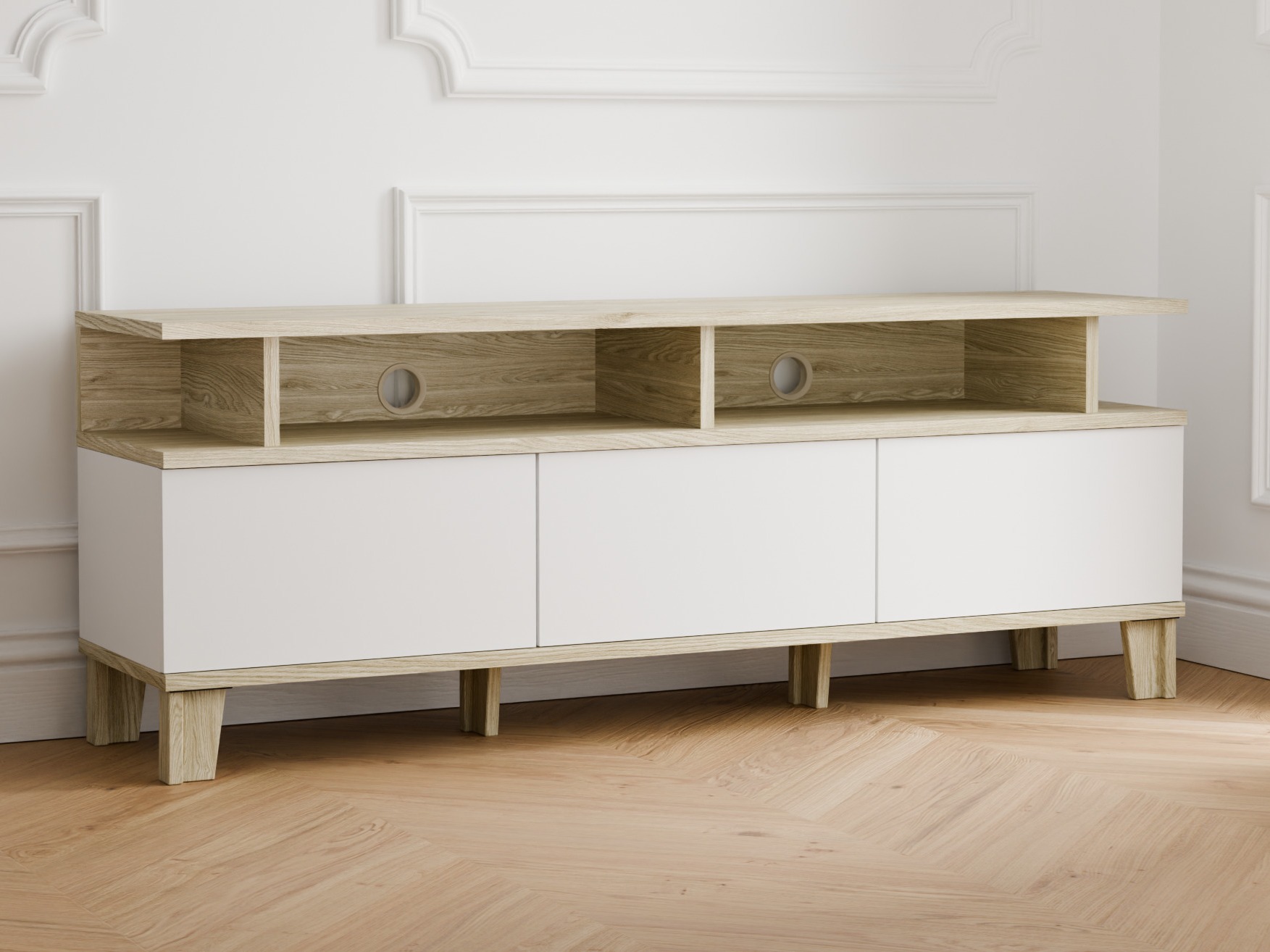 Mueble TV Evarveru 101 (Mate blanco)