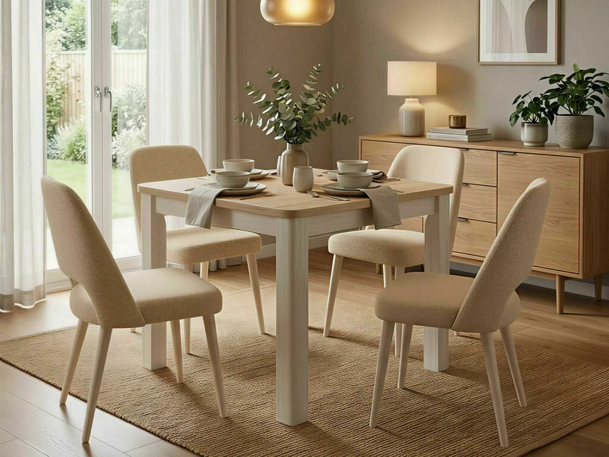 Mesa Detroit 1008 (Cachemira + Roble Cremona)