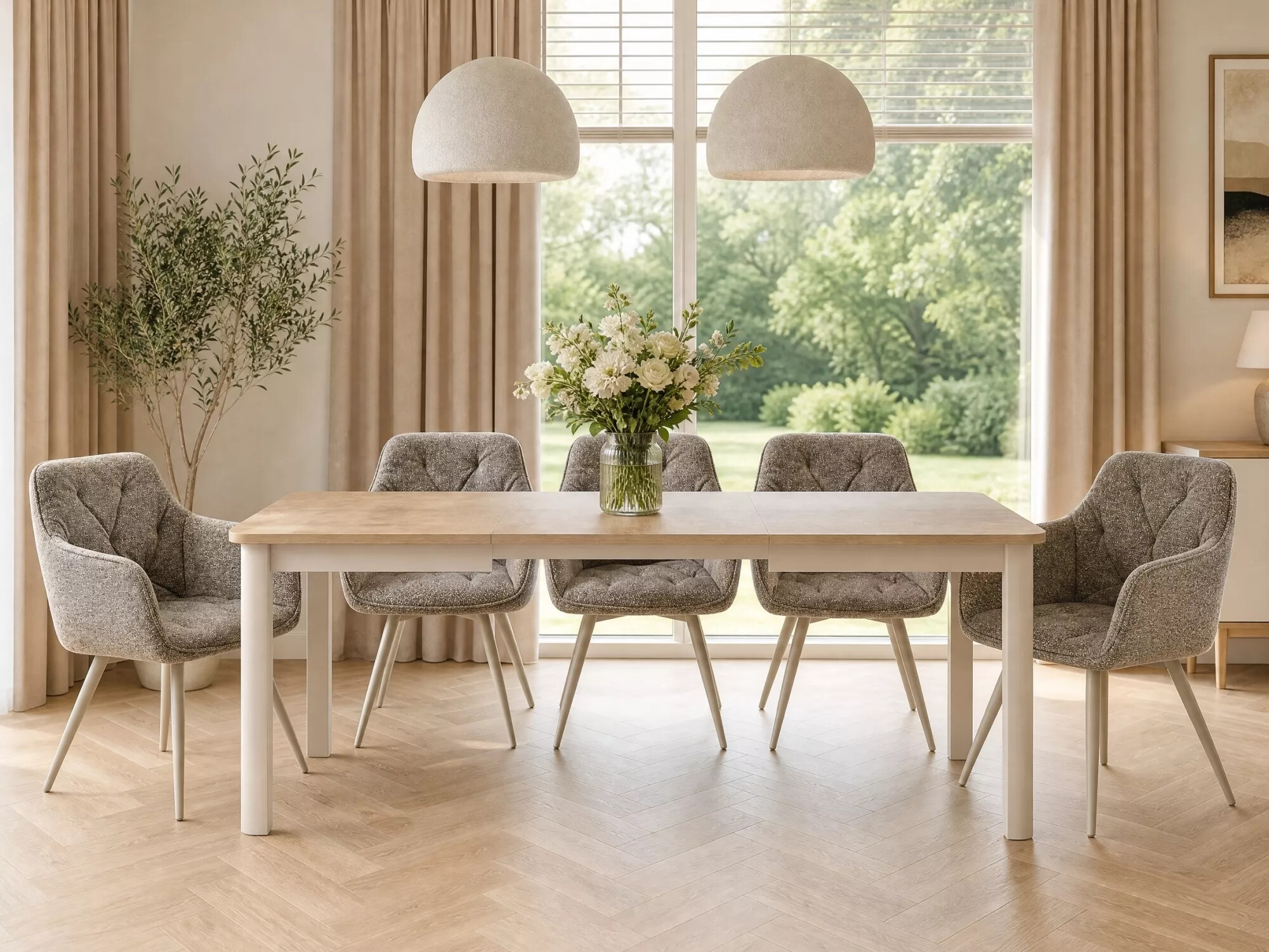 Mesa Detroit 1008 (Cachemira + Roble Cremona)