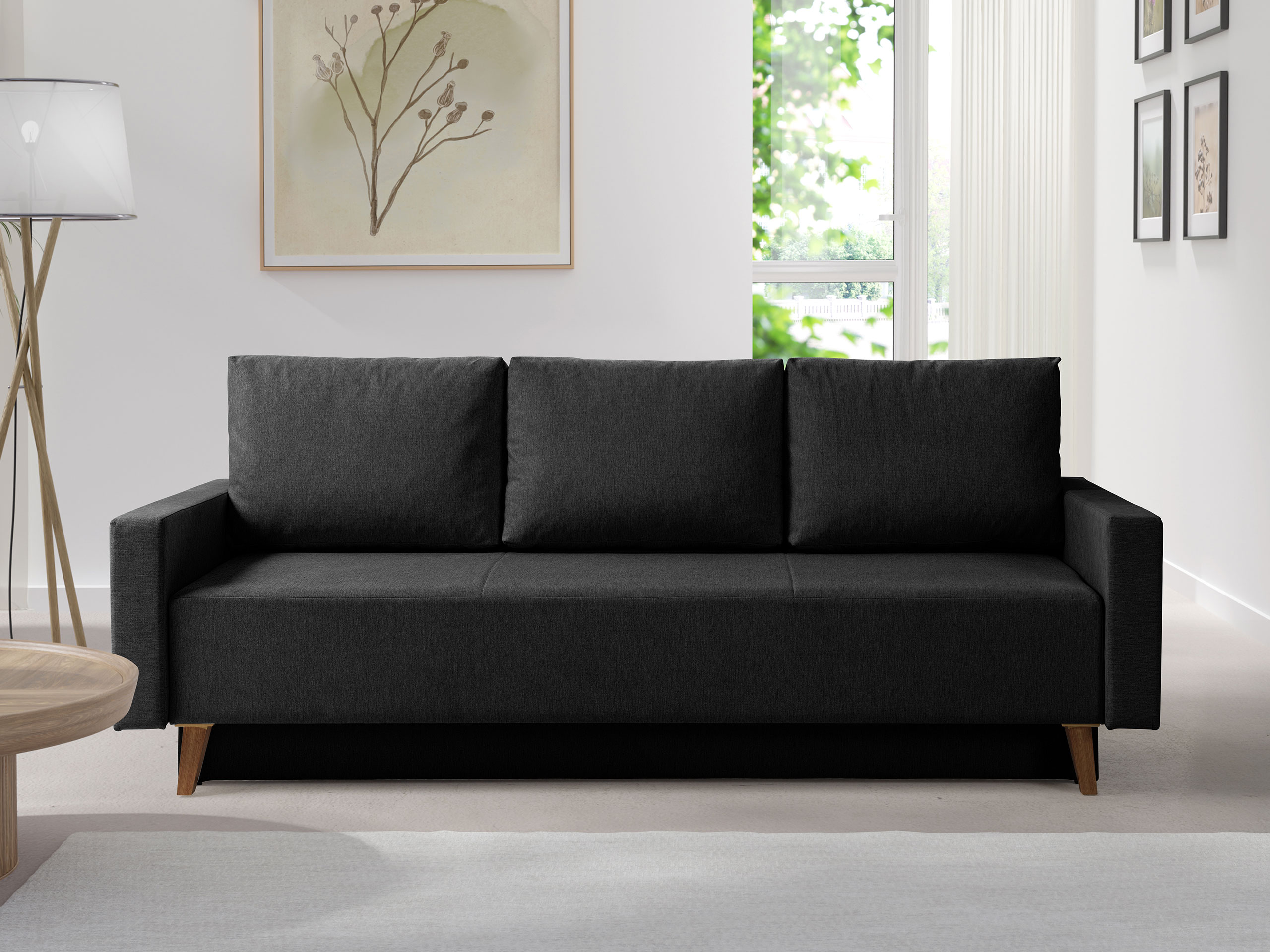 Sofá cama Delbene 129 (Verita 98 + Roble sanremo oscuro)