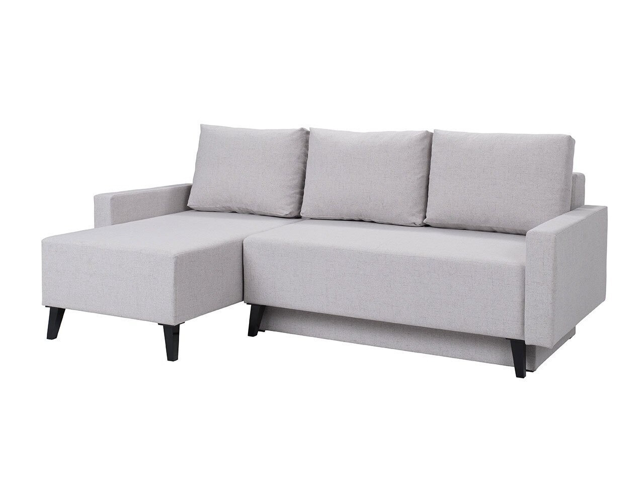 Sofá rinconero Delbene 130 (Aura 23 + Negro brillante)