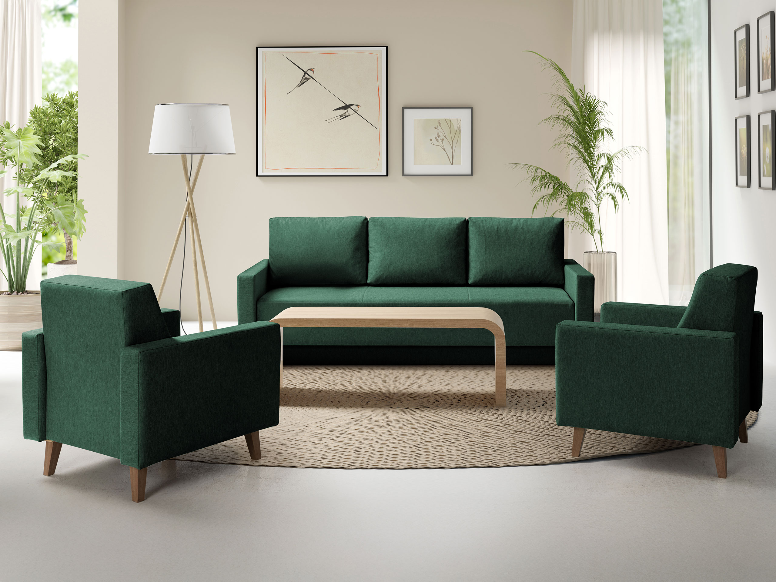 Conjunto de muebles tapizado Delbene 133 (Verita 75)