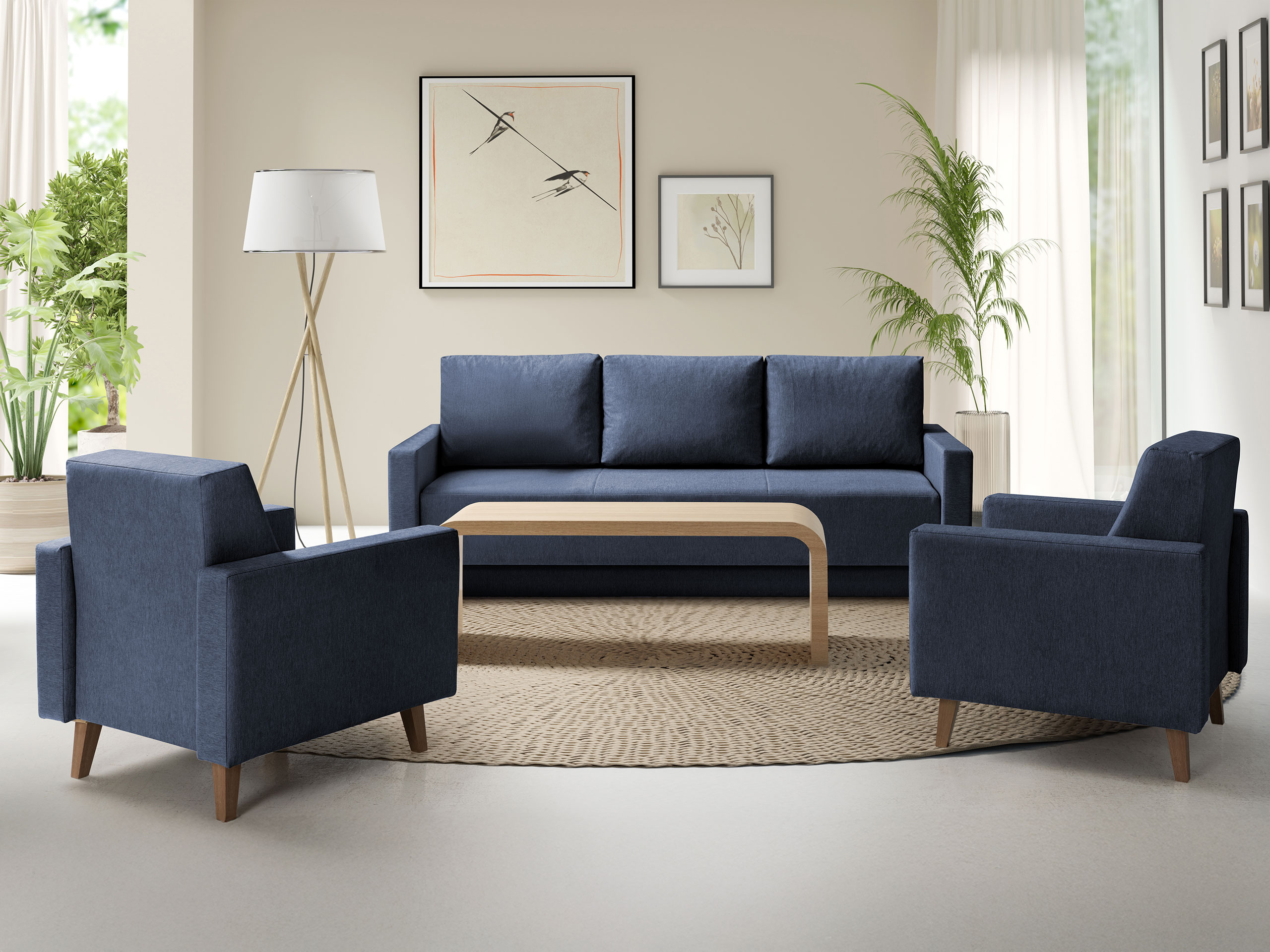 Conjunto de muebles tapizado Delbene 133 (Verita 76)