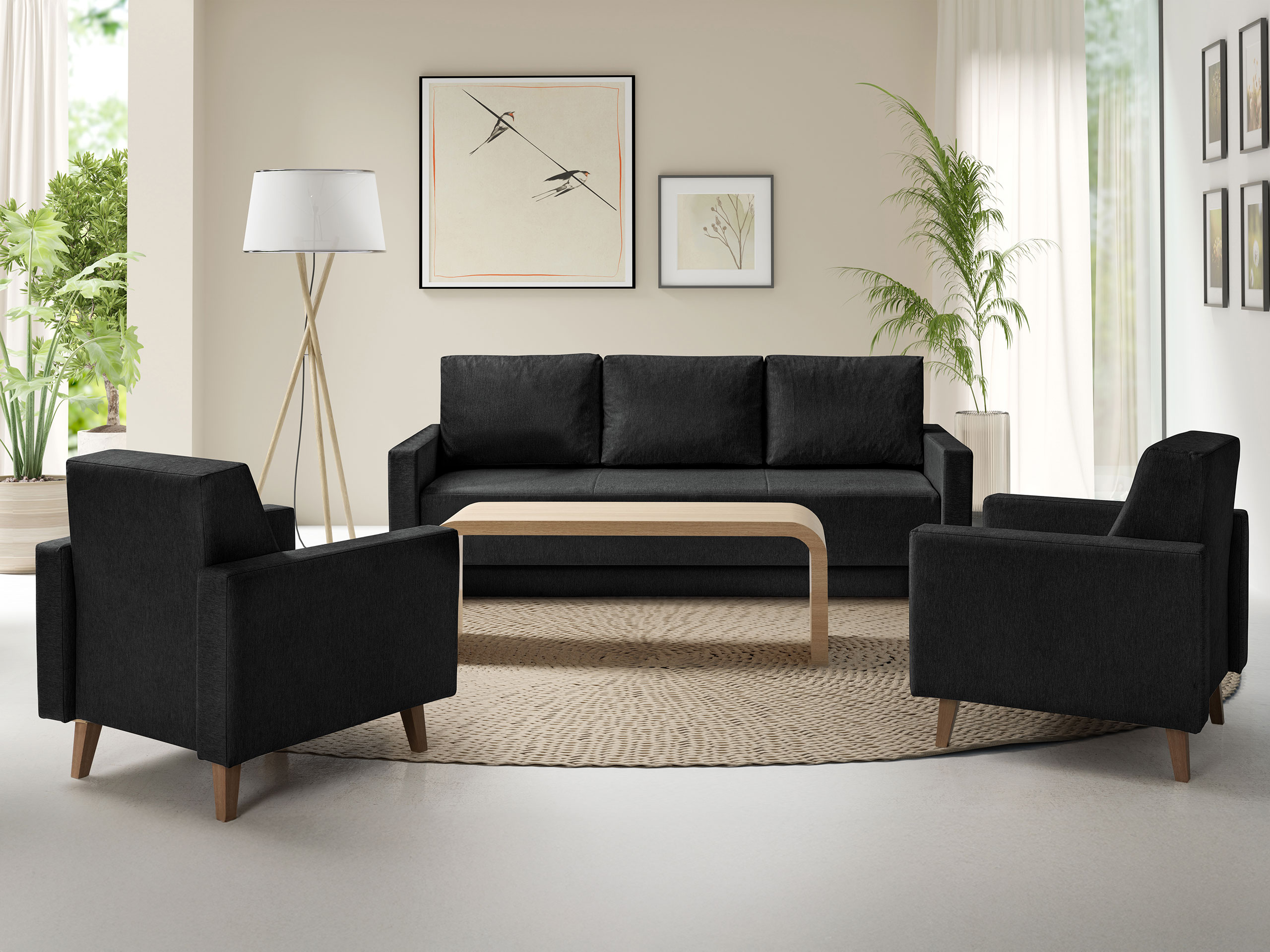 Conjunto de muebles tapizado Delbene 133 (Verita 98)