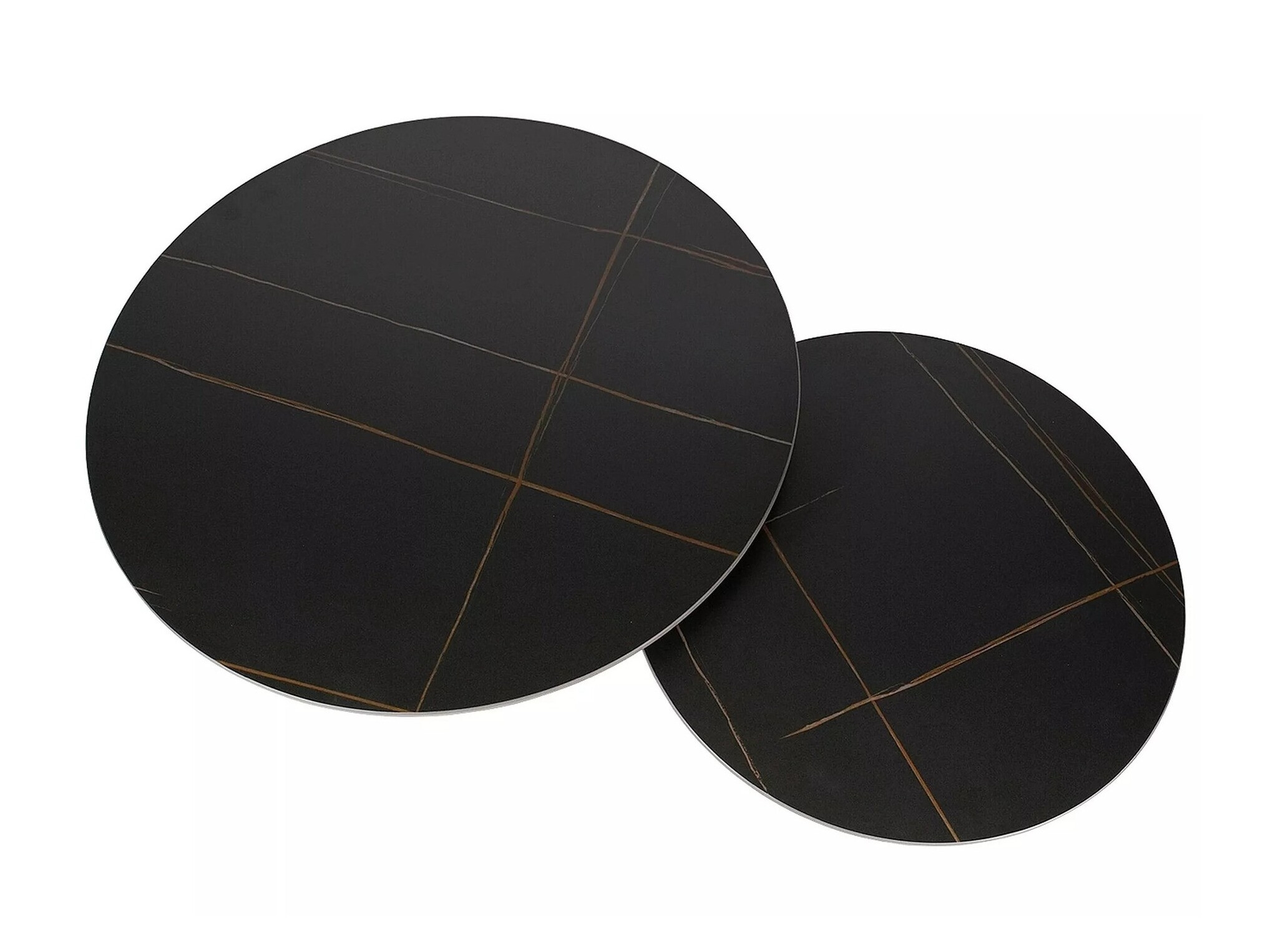 Conjunto mesa de centro Detroit 607 (Mármol negro + Negro)