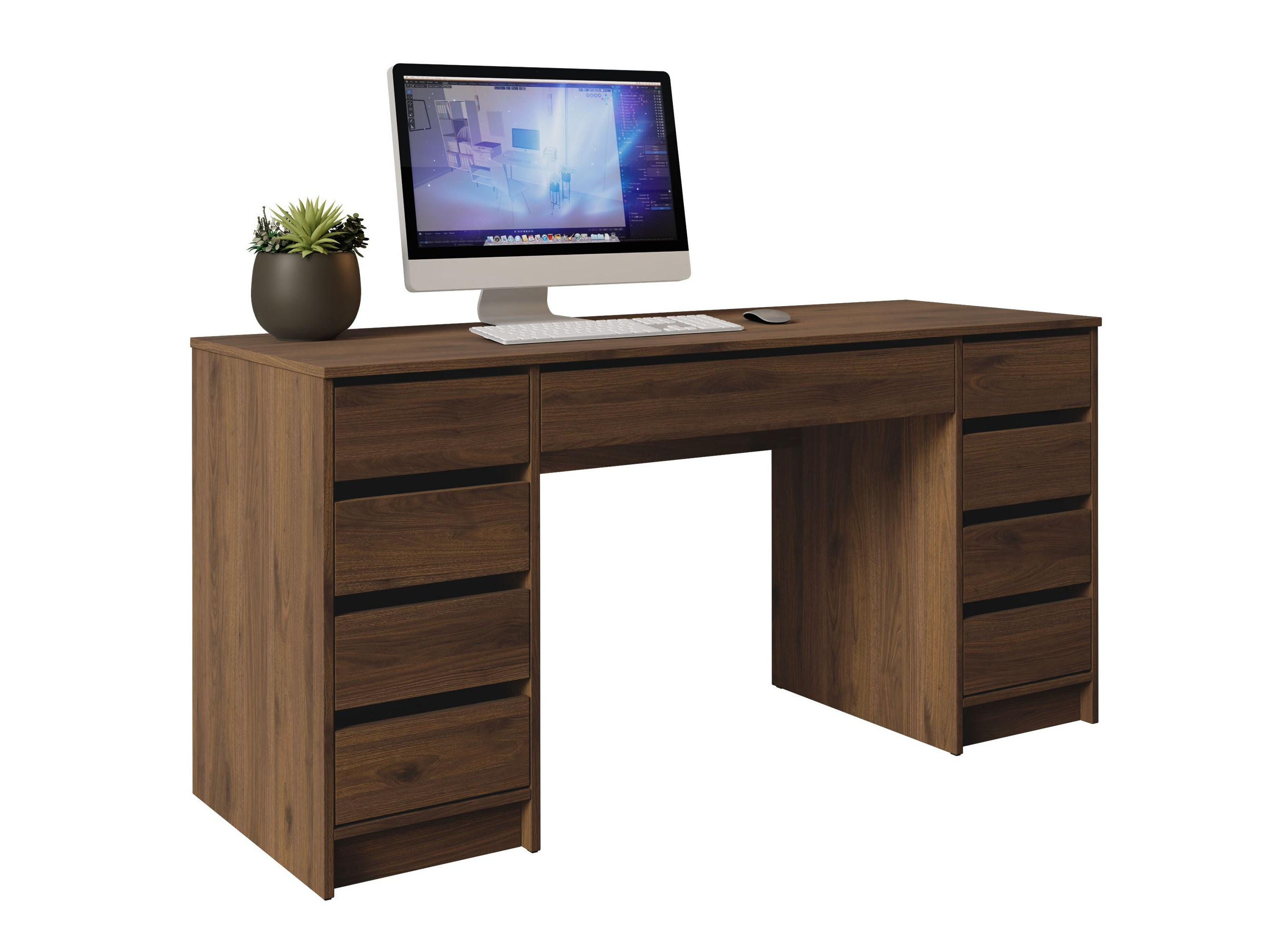 Mesa de oficina Comfivo Terros II (Nogal)