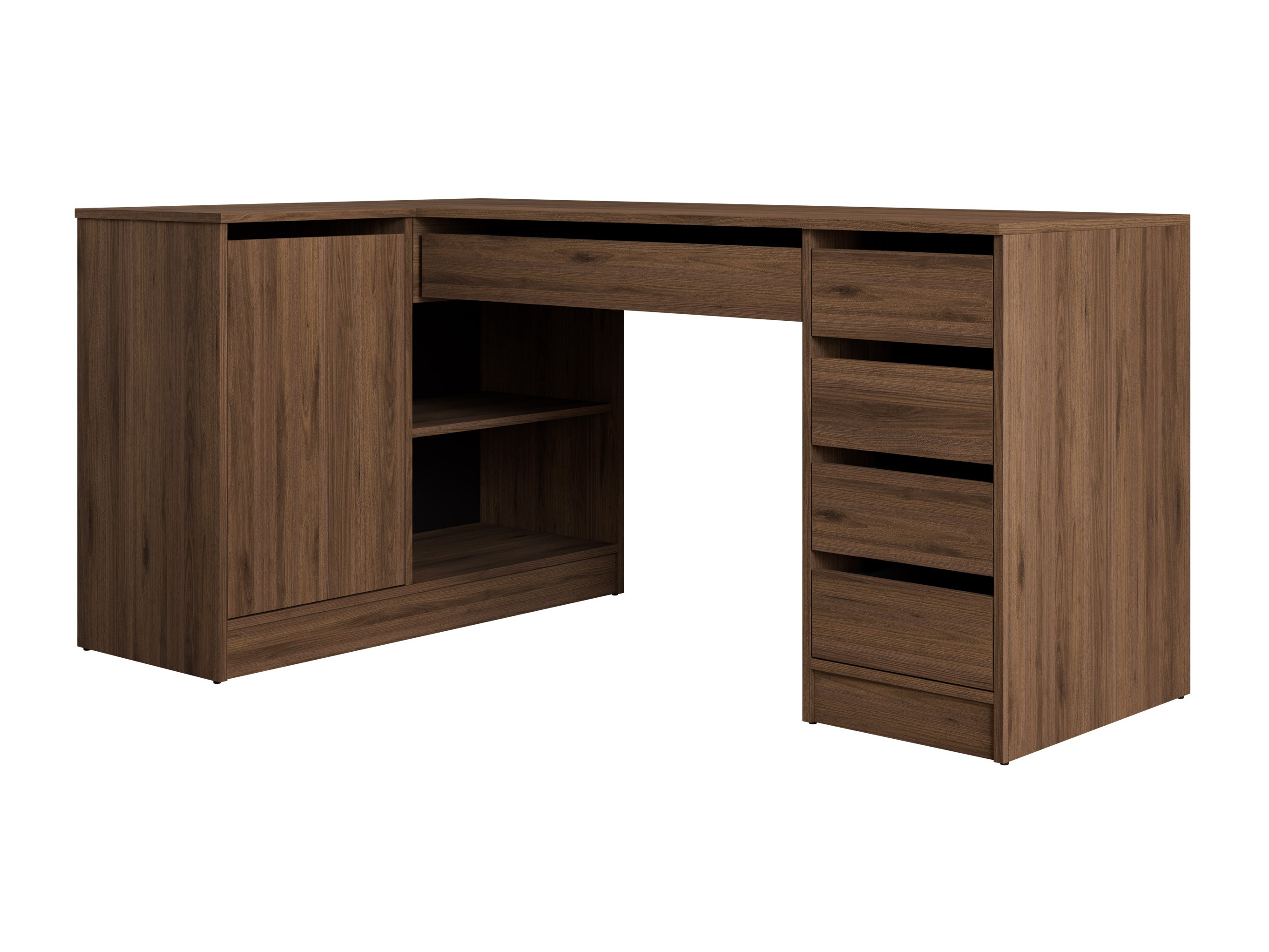Mesa de ordenador esquinera Comfivo Terros III (Nogal)