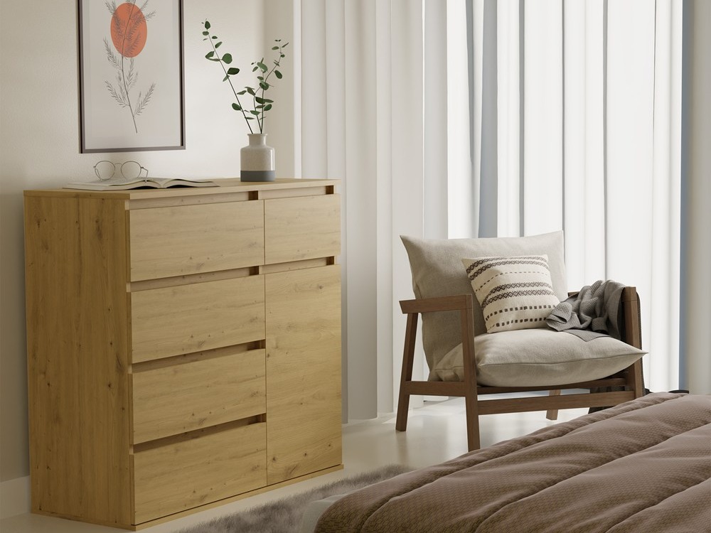 Cómoda Elbvelu 136 (Roble Artisan)