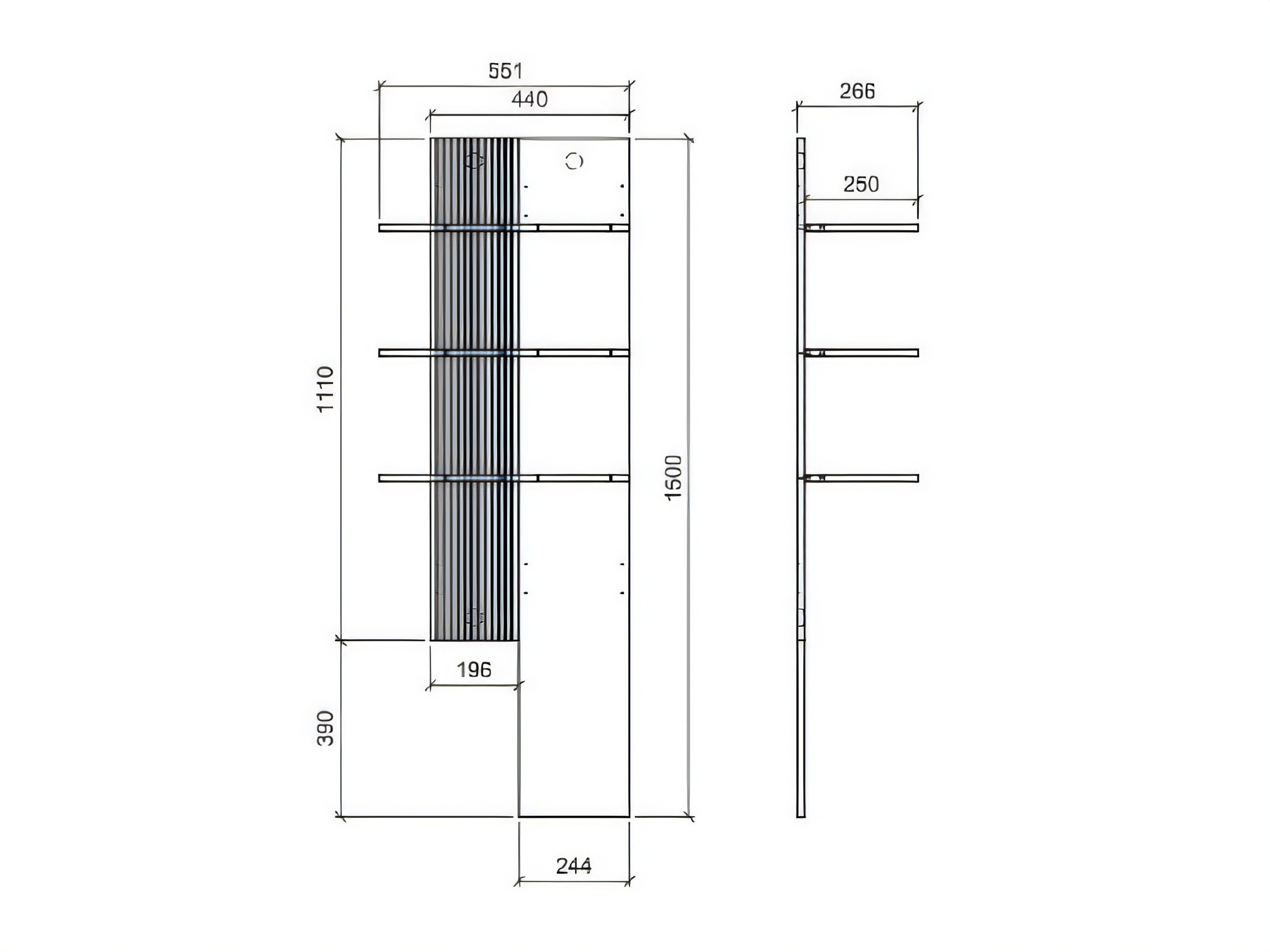 Estantería de pared Morevae 104