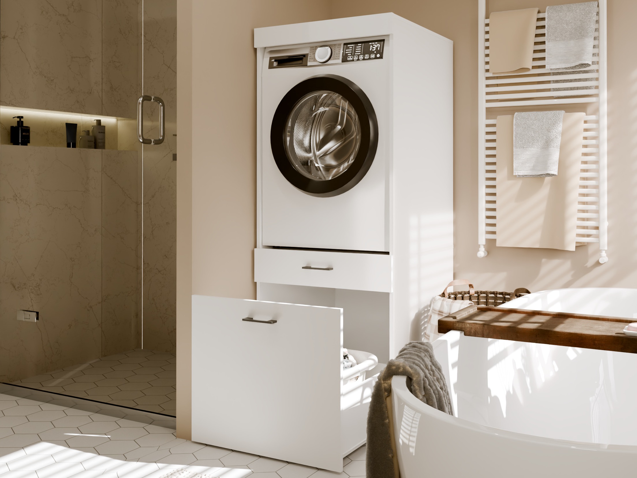 Estantería para baño Balelbo 110 (Blanco)