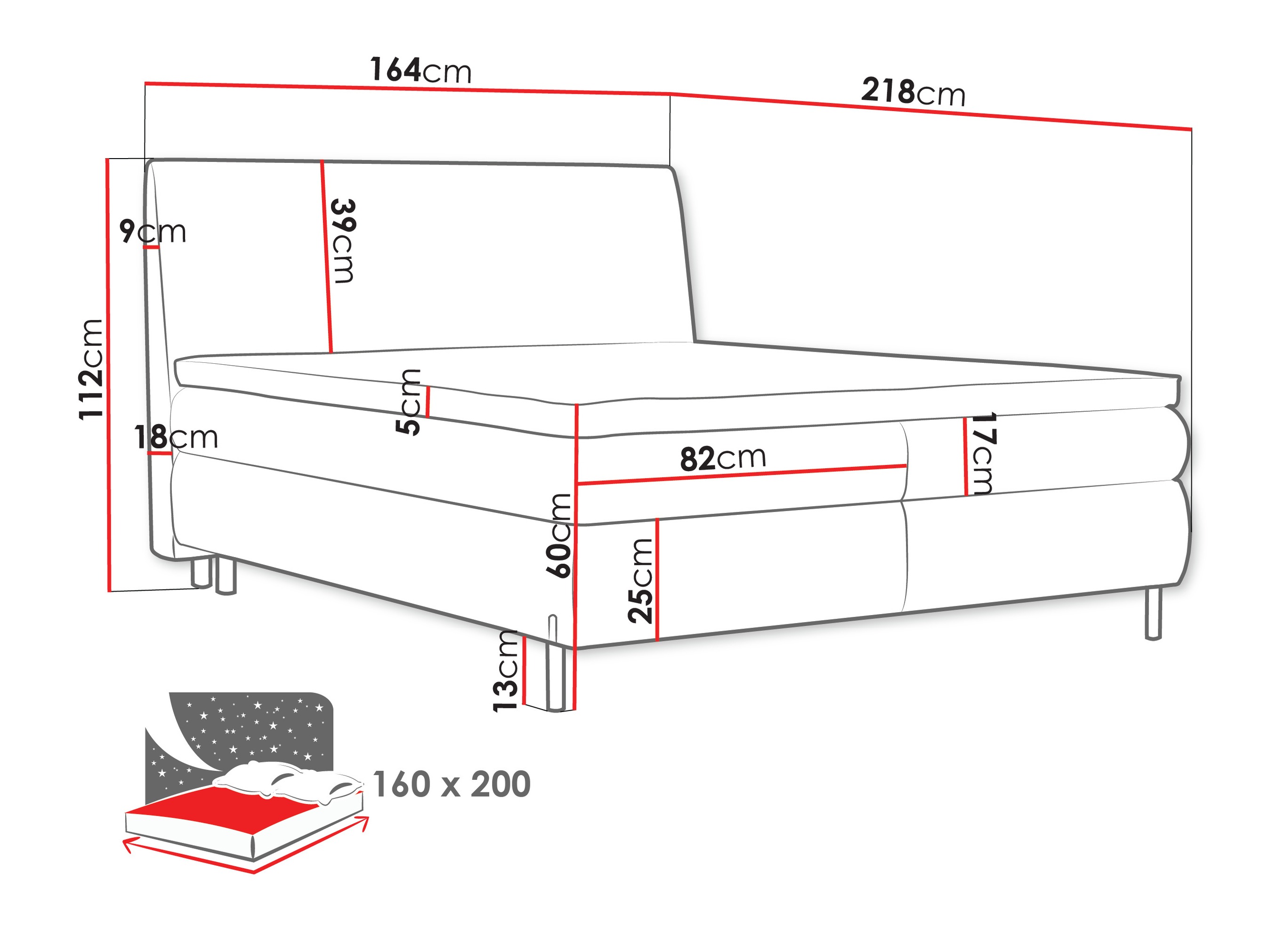 Cama continental Portage 113 (Adventure 94)