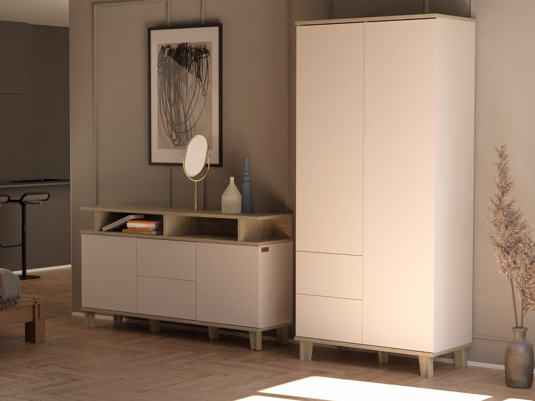Cómoda Evarveru 105 (Mate blanco)
