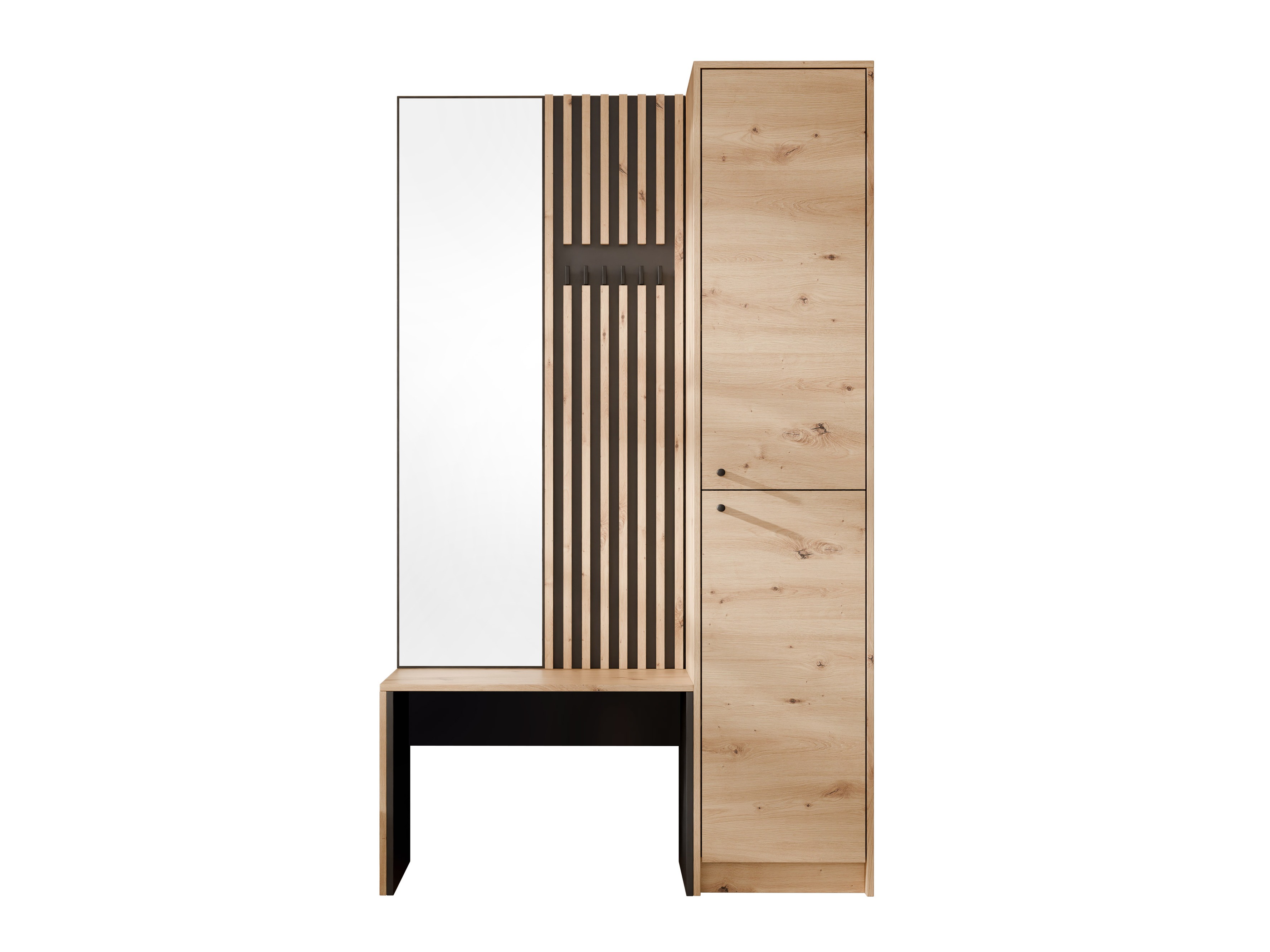 Conjunto para recibidor Comfivo Nomas (Roble Artisan + Negro)