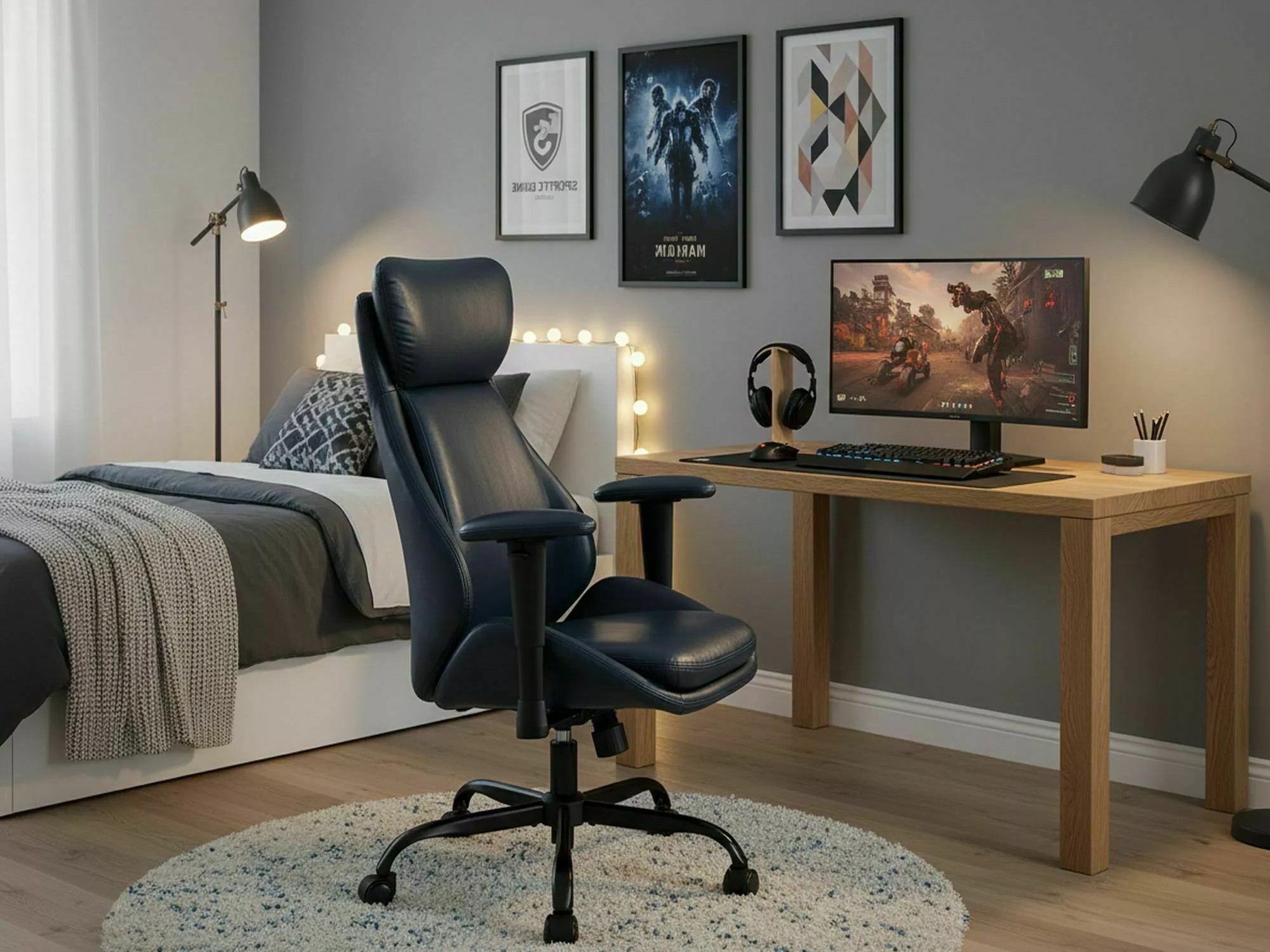 Silla de oficina Detroit 1034 (Negro)