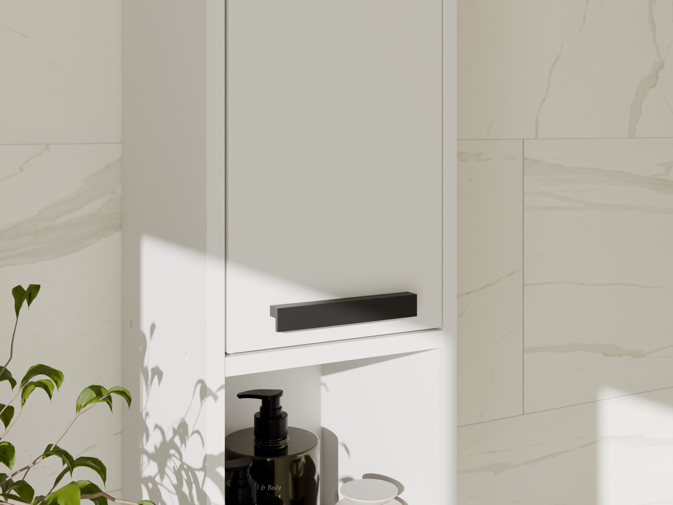 Armario colgante para baño Mandeville 382 (Blanco)