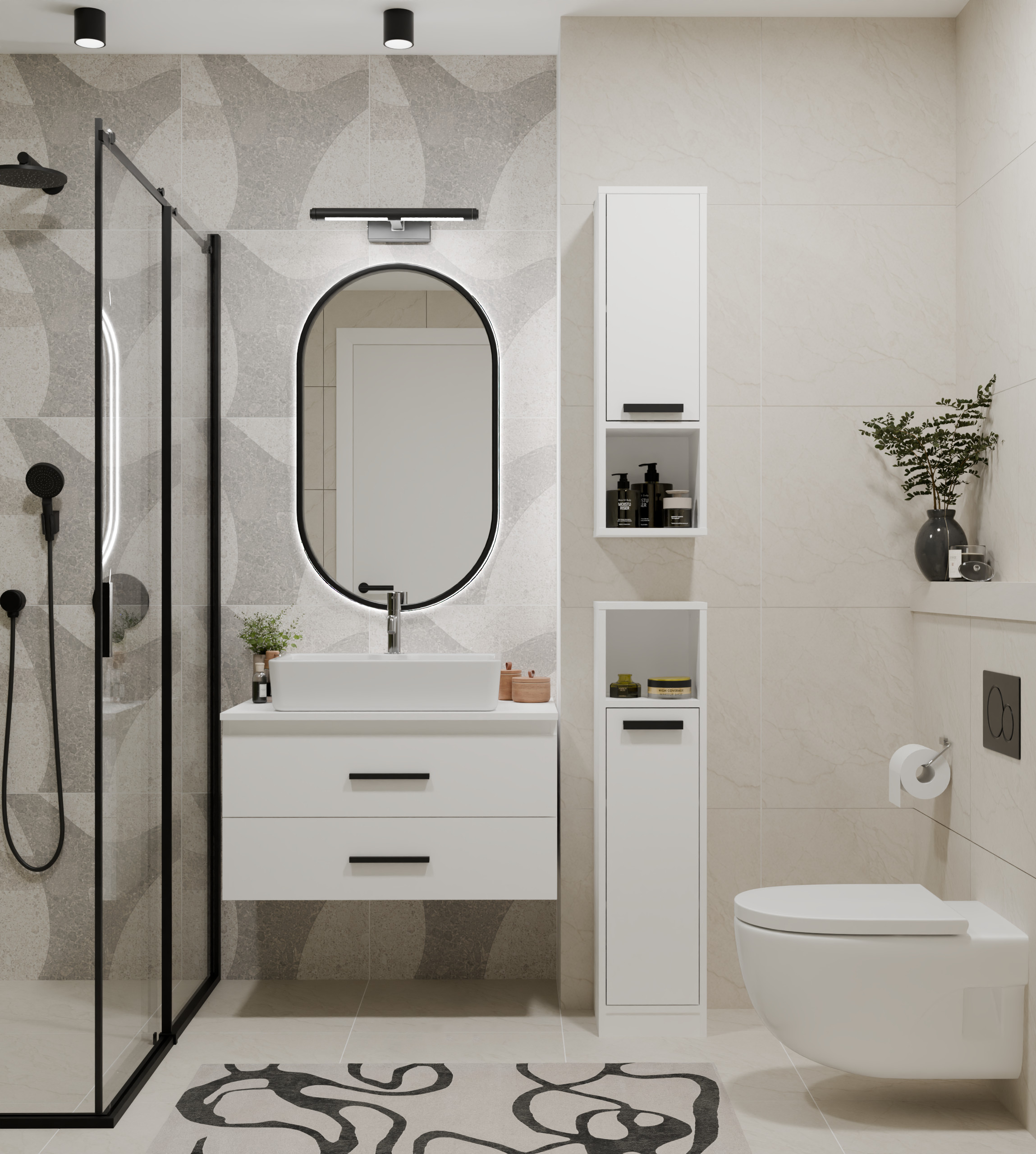 Estantería para baño Mandeville 381 (Blanco)