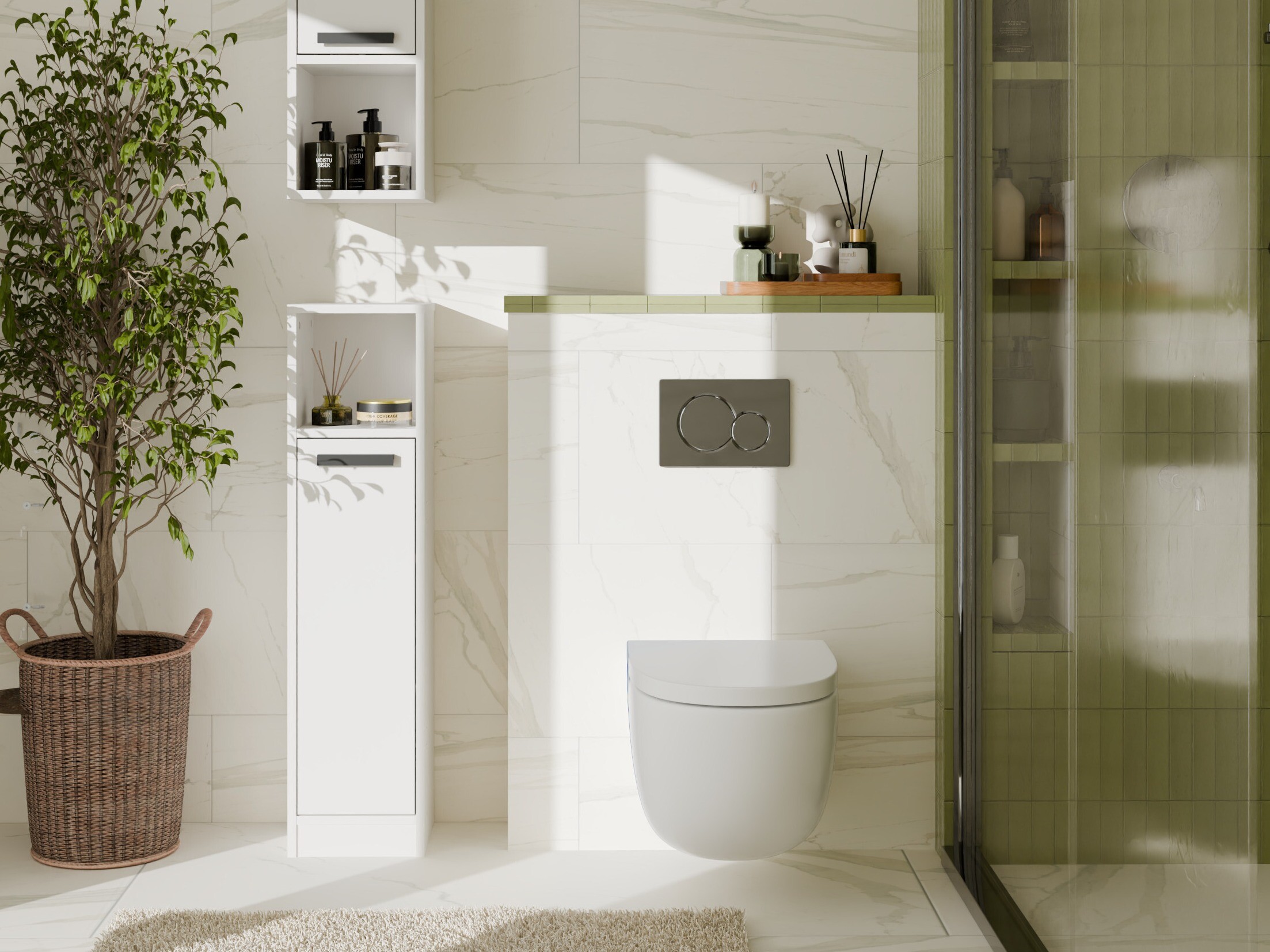 Estantería para baño Mandeville 381 (Blanco)