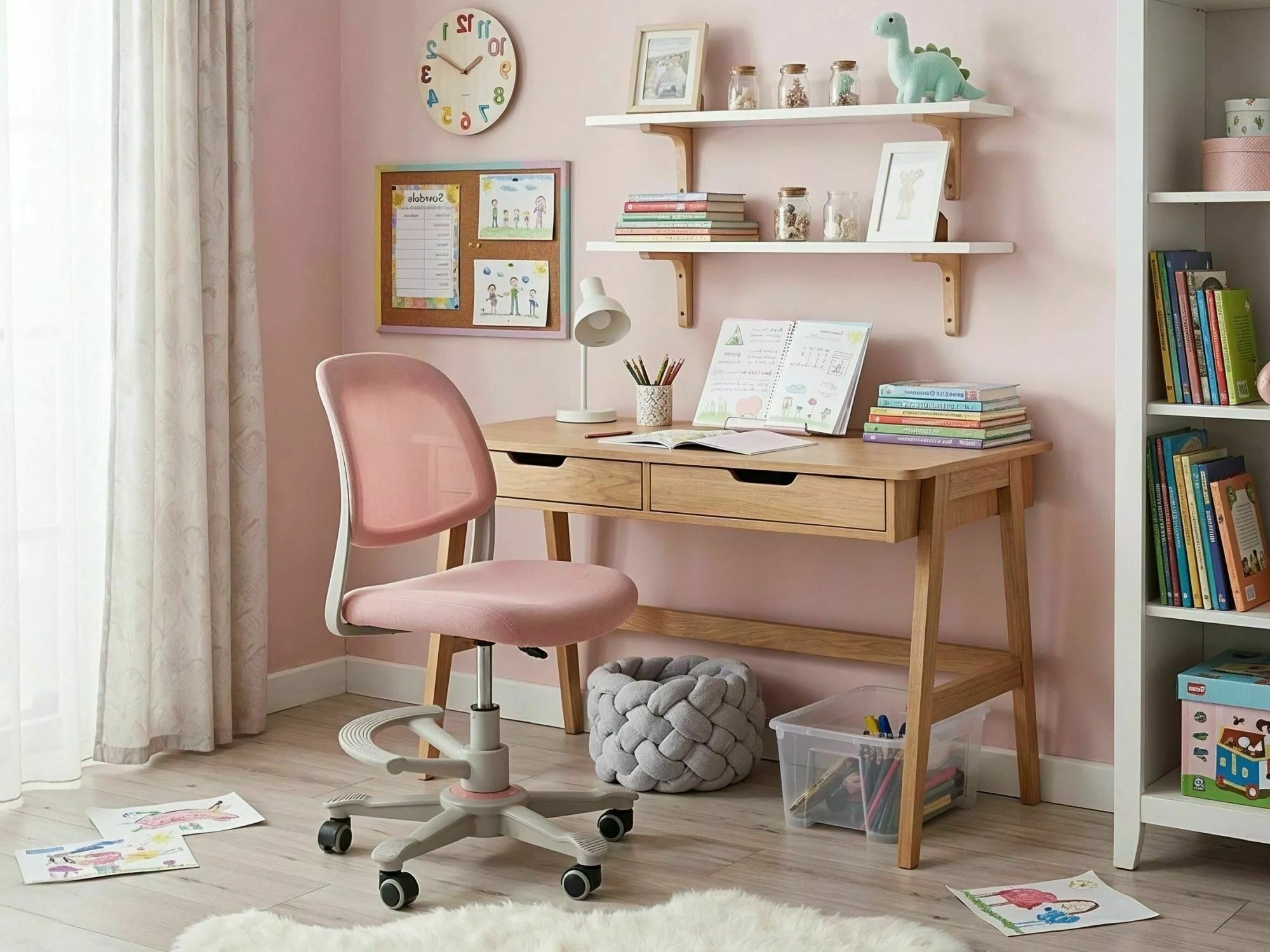 Silla para niños Detroit 1037 (Rosa)