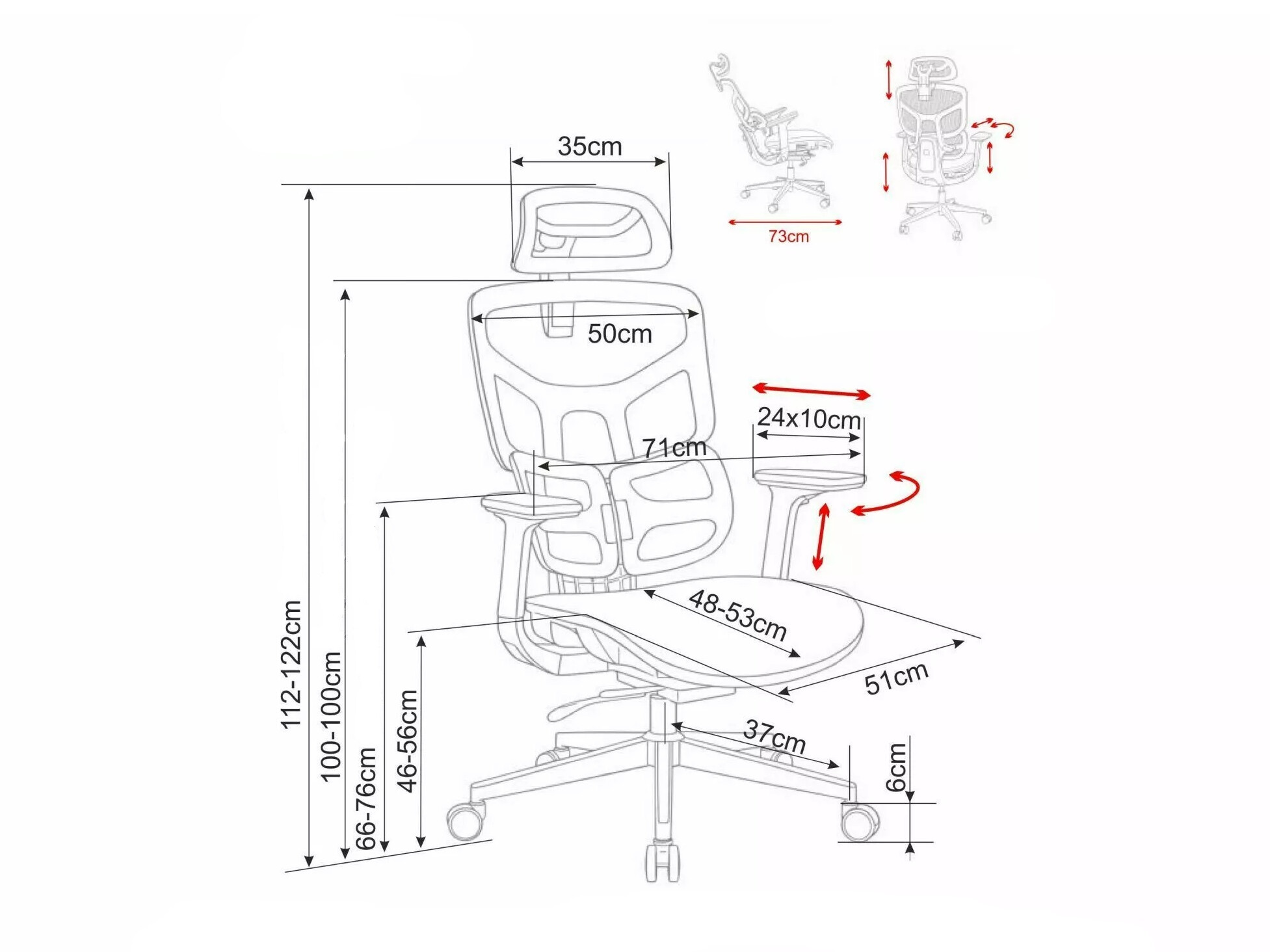 Silla de oficina Detroit 1038 (Negro)