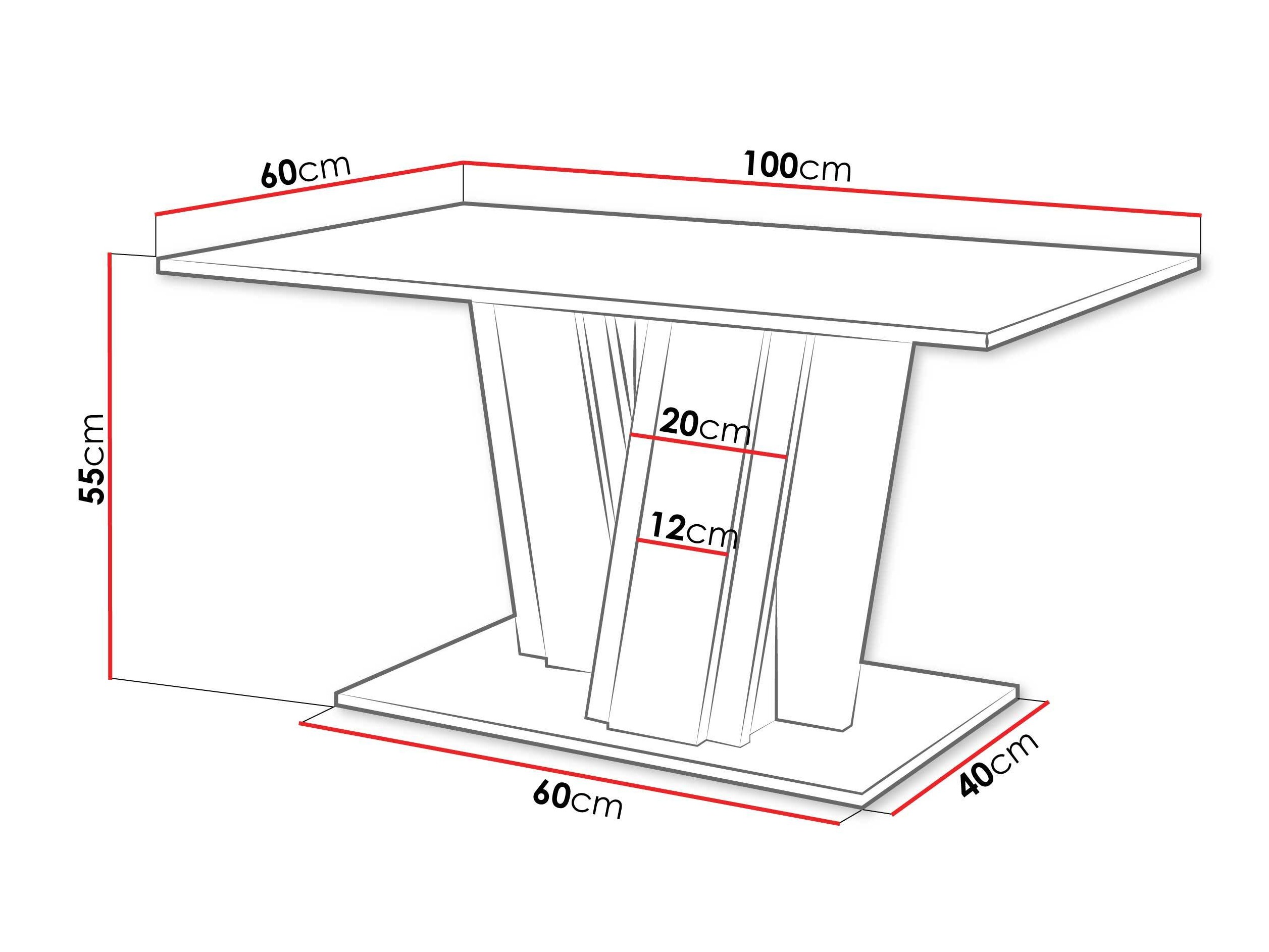 Mesa de centro Goodyear 138 (Negro + Roble wotan)