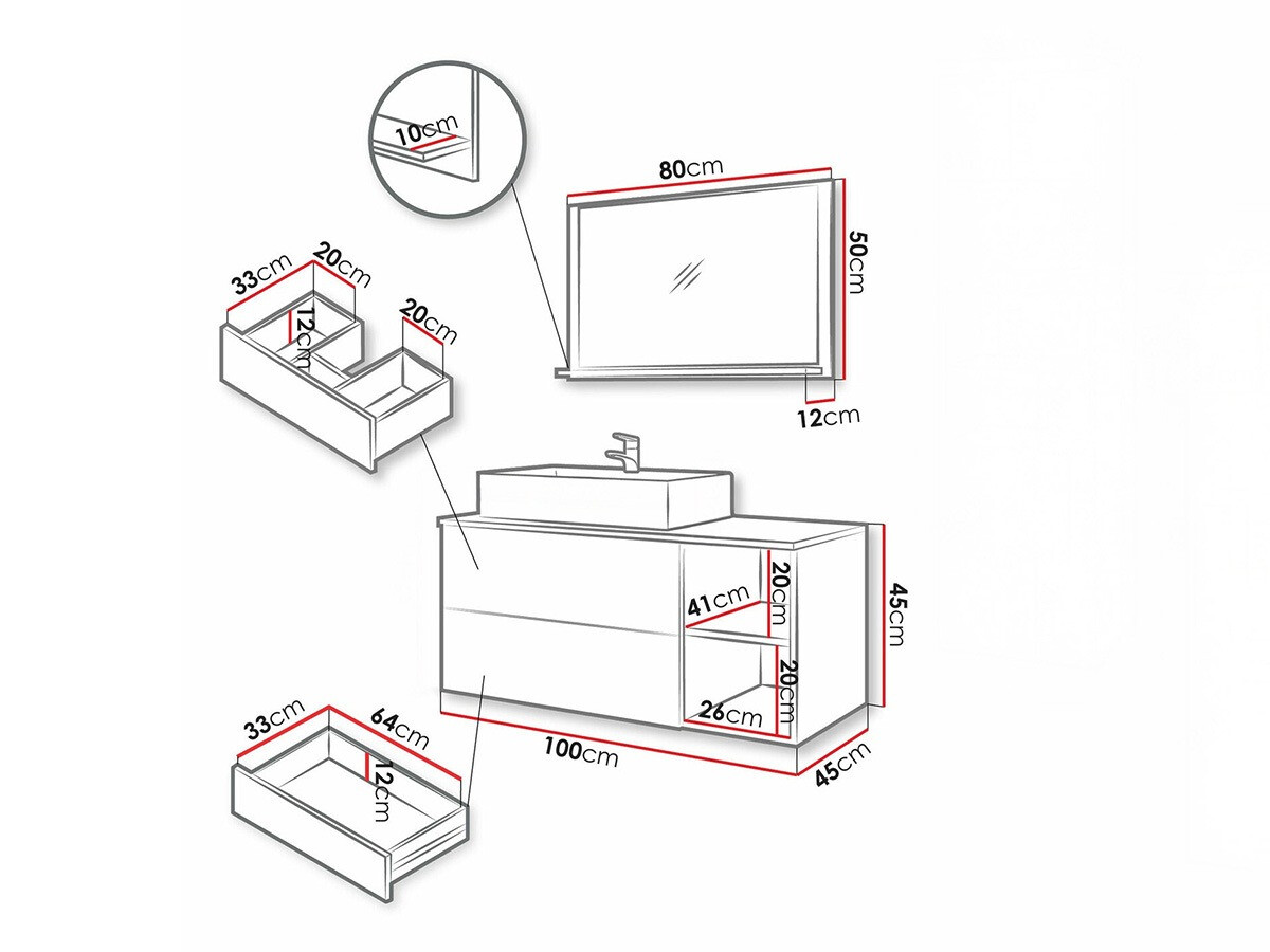 Conjunto de mueble de baño SP7192