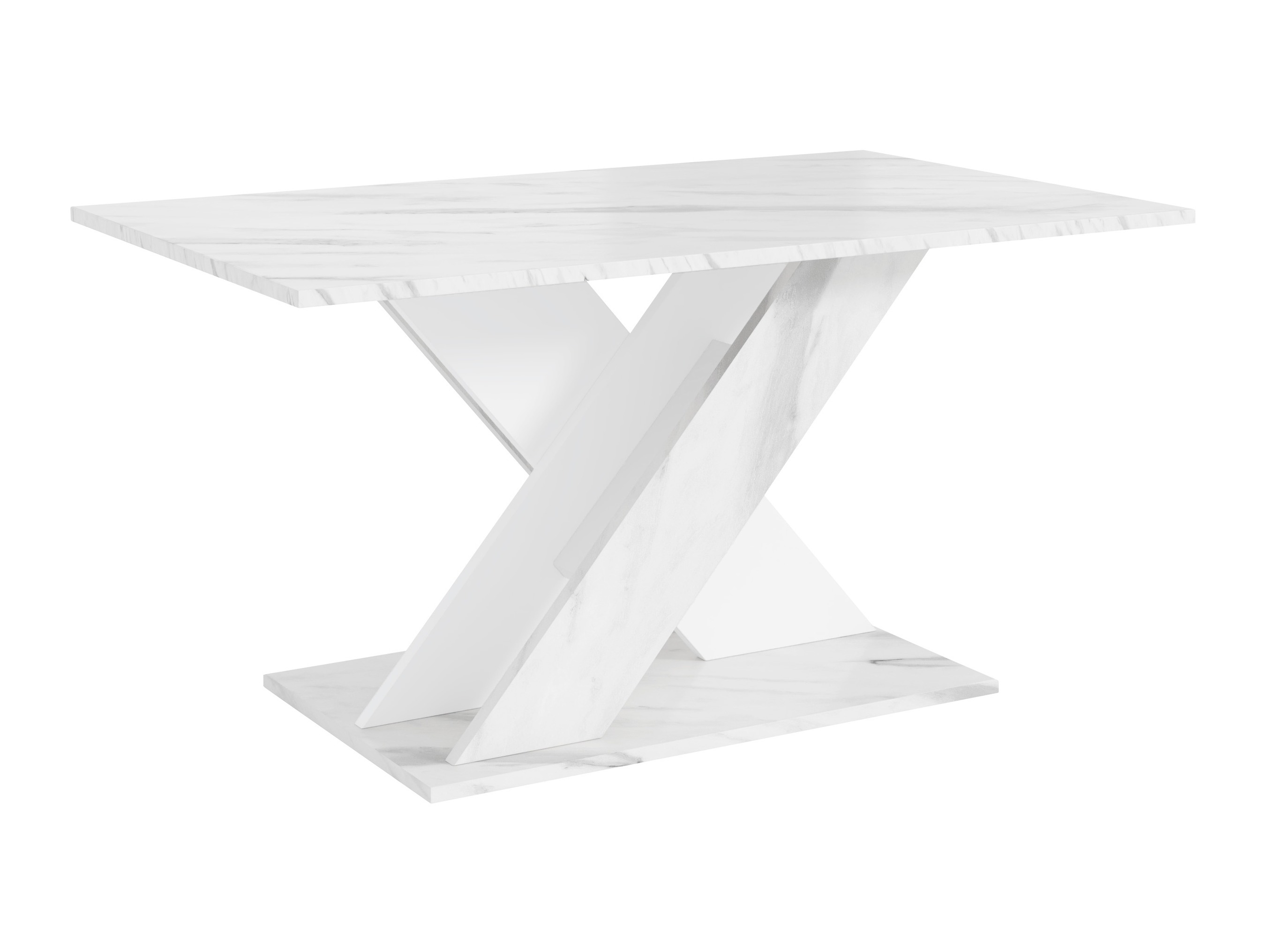 Mesa de centro Goodyear 140 (Mármol blanco + Blanco)