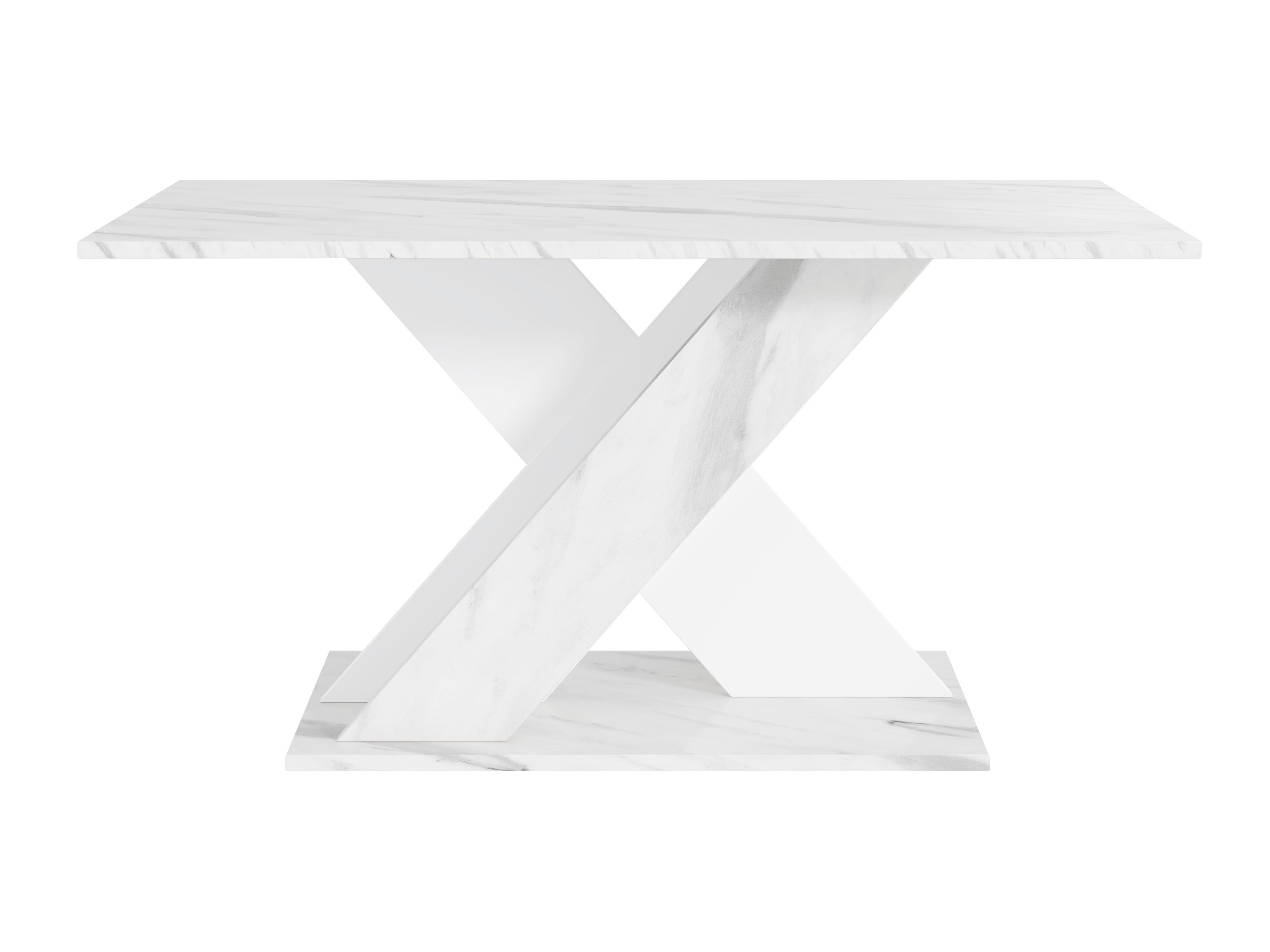Mesa de centro Goodyear 140 (Mármol blanco + Blanco)