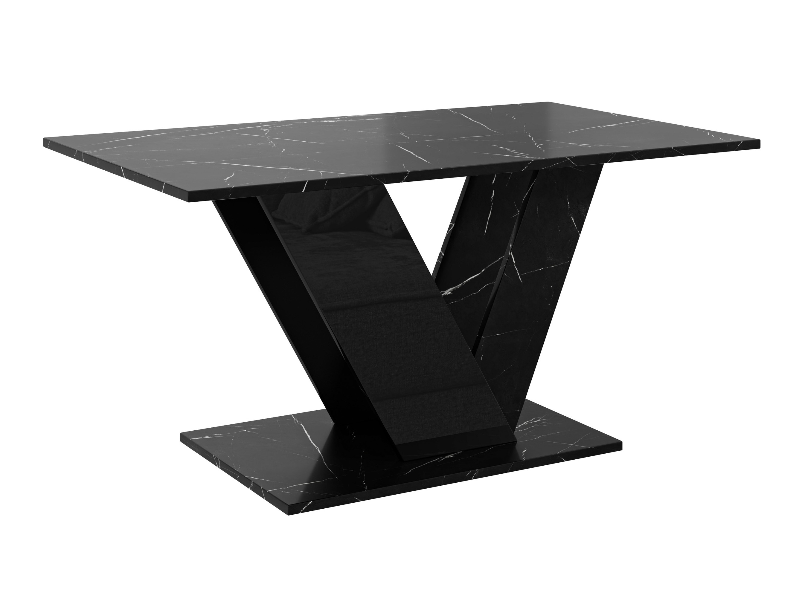Mesa de centro Goodyear 142 (Mármol negro + Negro)