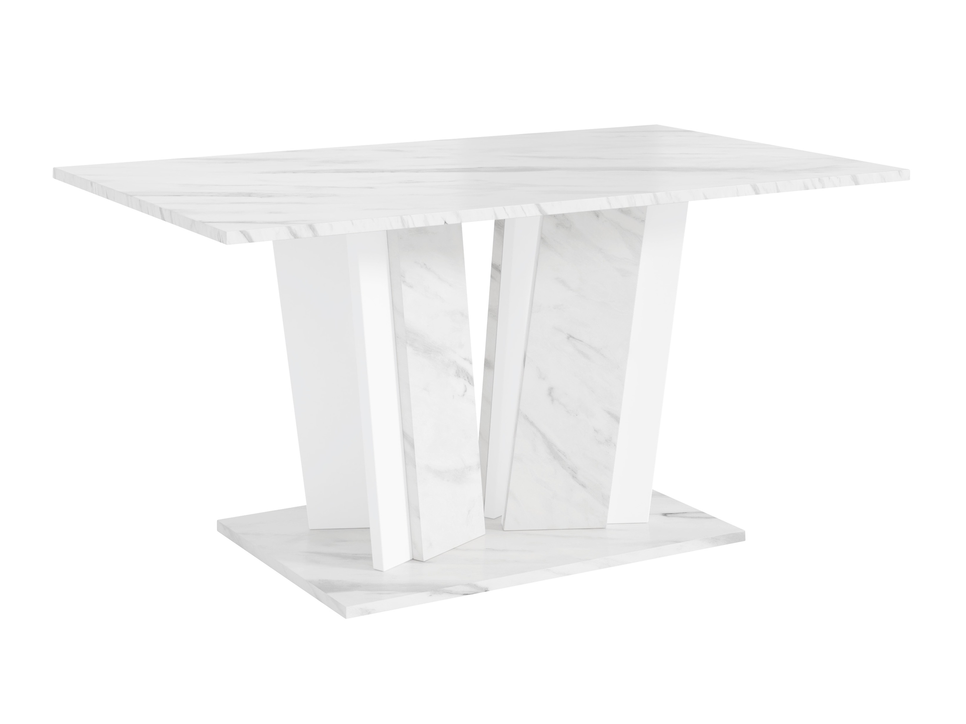 Mesa de centro Goodyear 143 (Mármol blanco + Blanco)