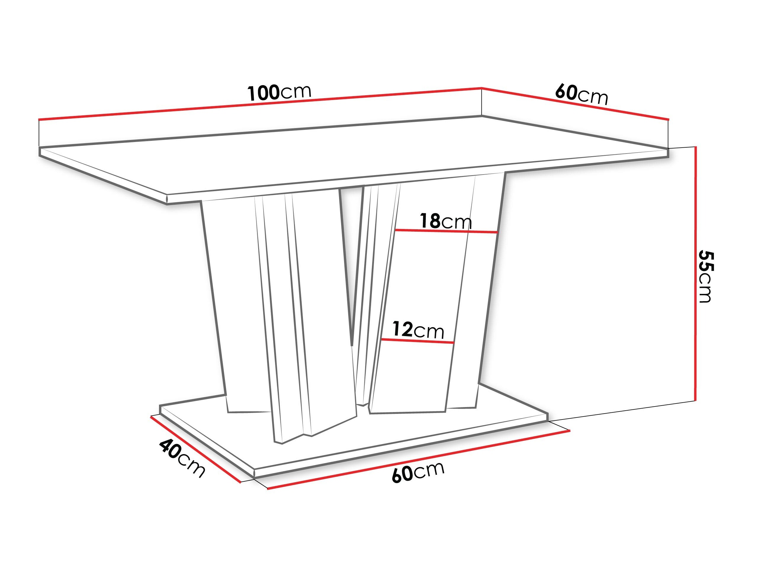 Mesa de centro Goodyear 143 (Mármol negro + Negro)