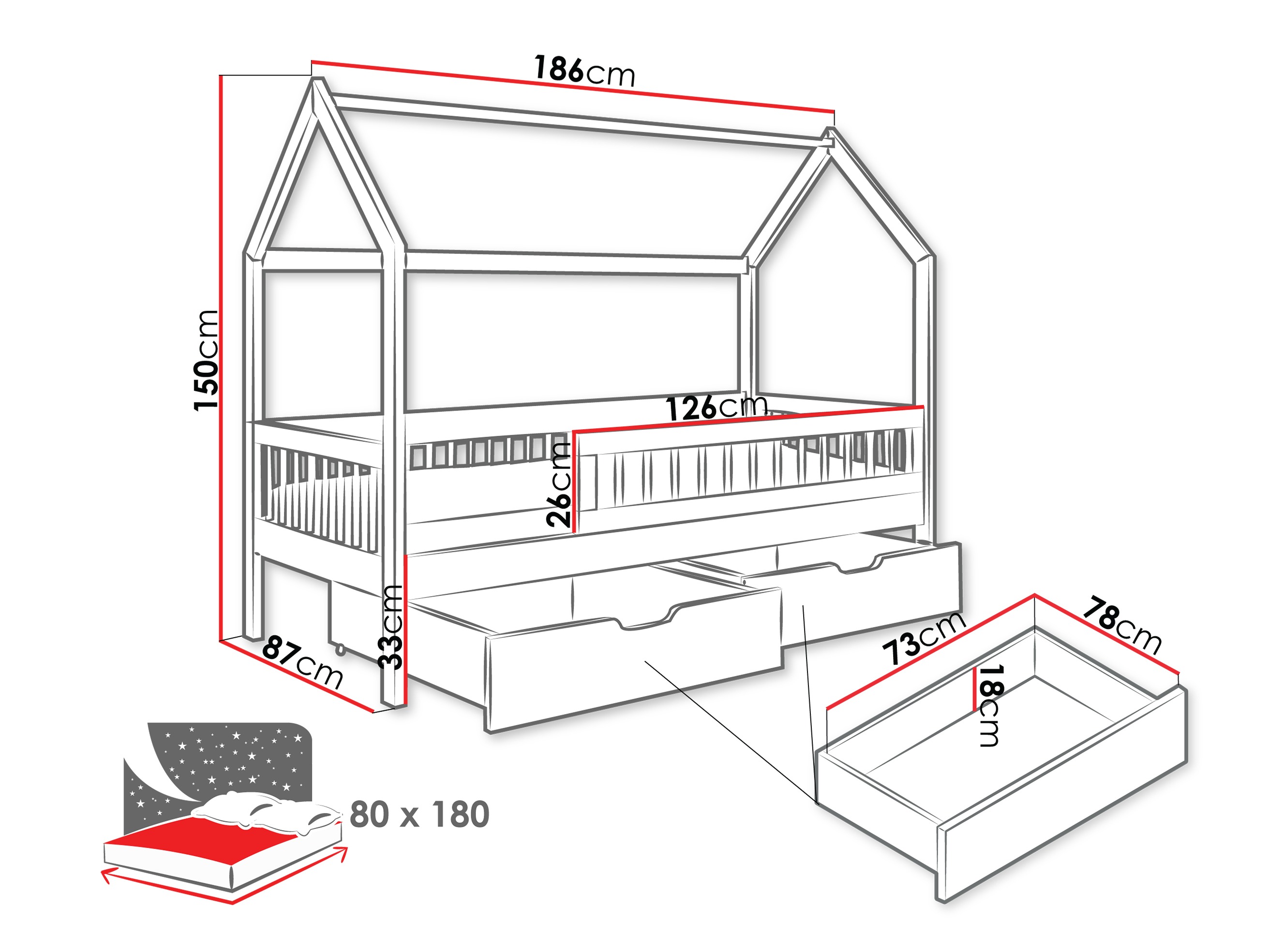Cama Henderson 167 (Blanco)