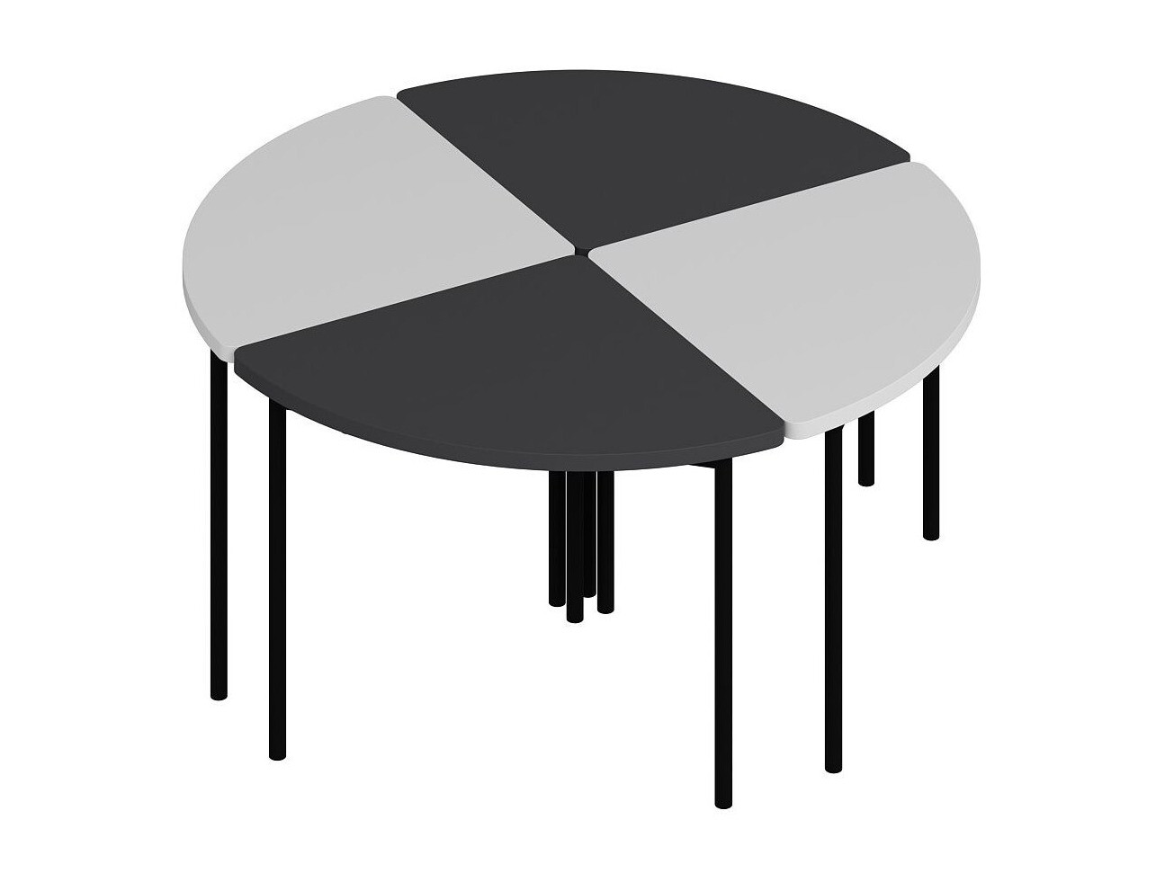 Conjunto mesa de centro Kailua 2836 (Blanco + Antracita)