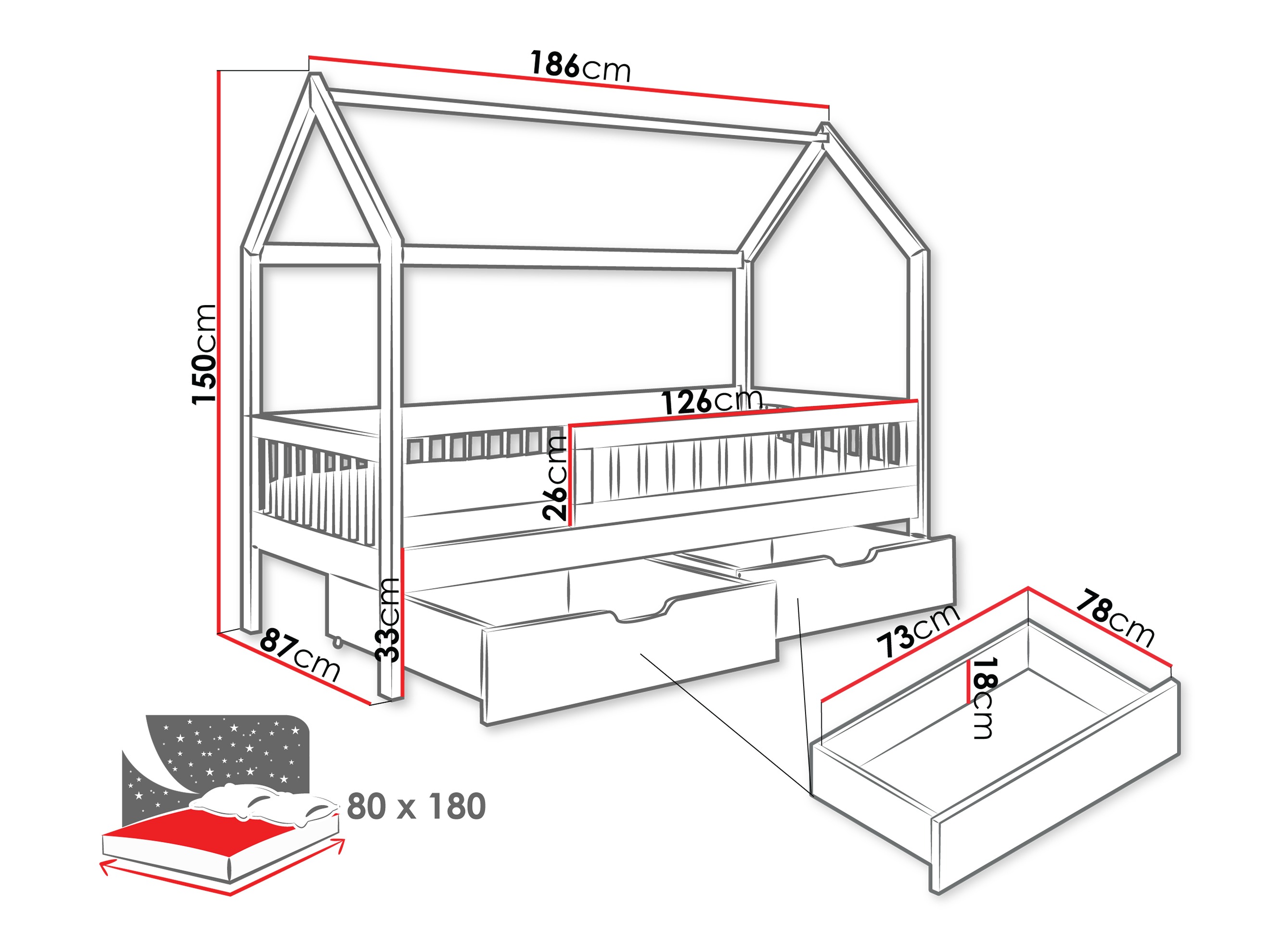 Cama Henderson 168 (Blanco)