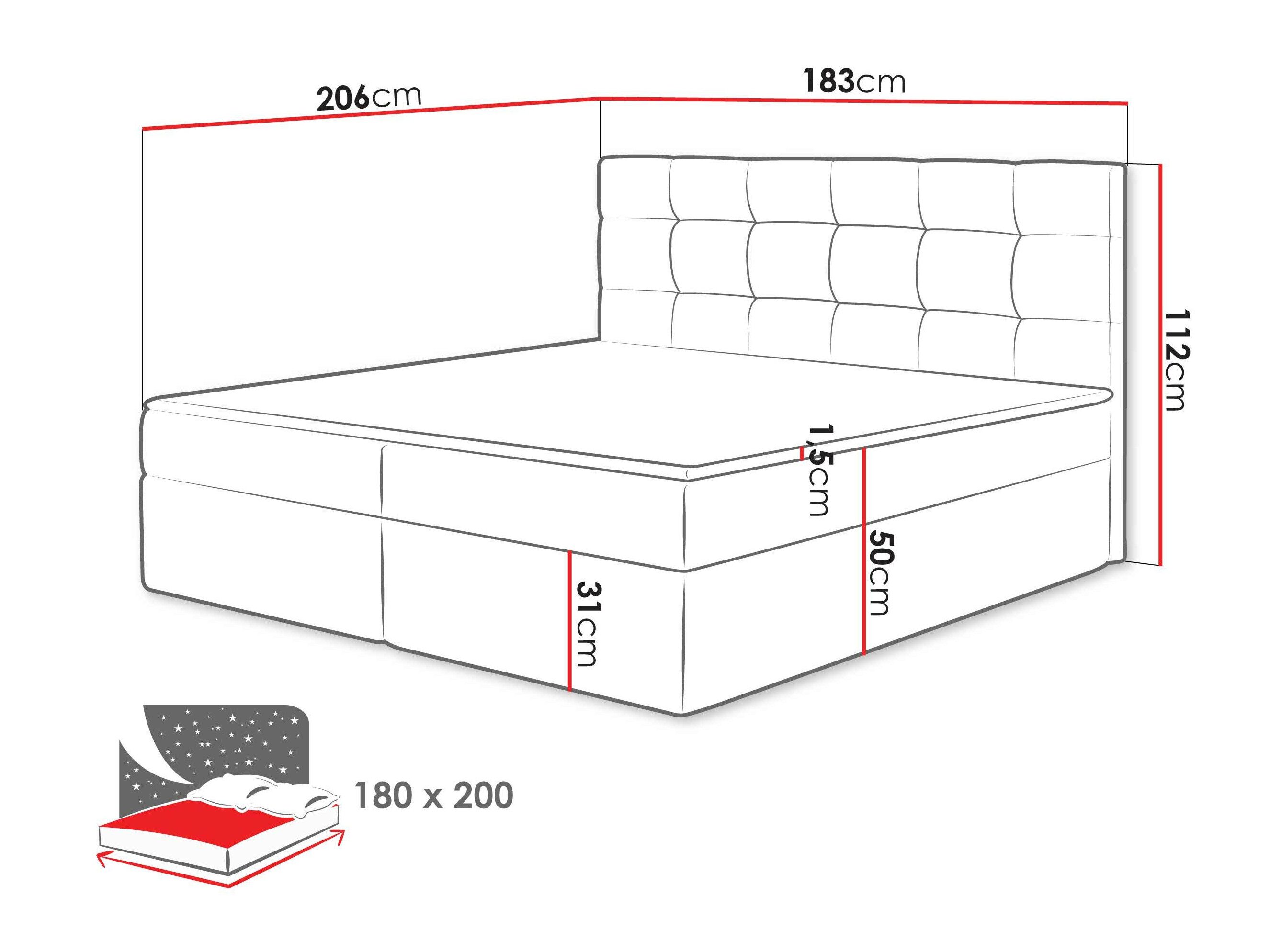 Cama continental Comfivo Osculum I (Soft 017)
