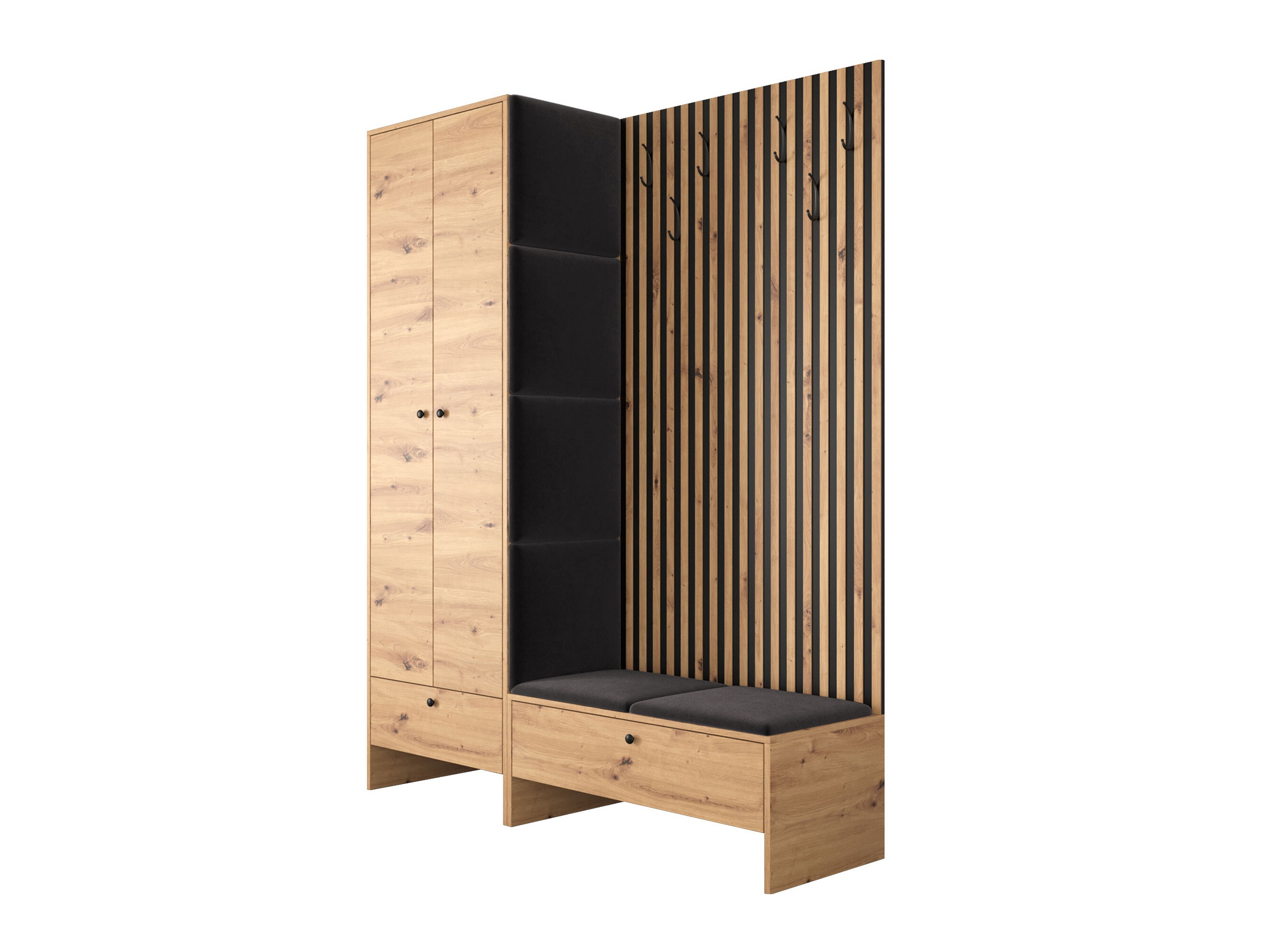 Conjunto para recibidor Donio III (Roble Artisan + Polo 897)