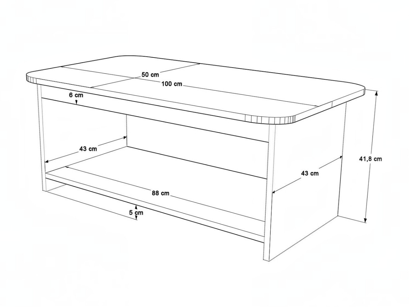 Mesa de centro Kailua 2840 (Nogal)