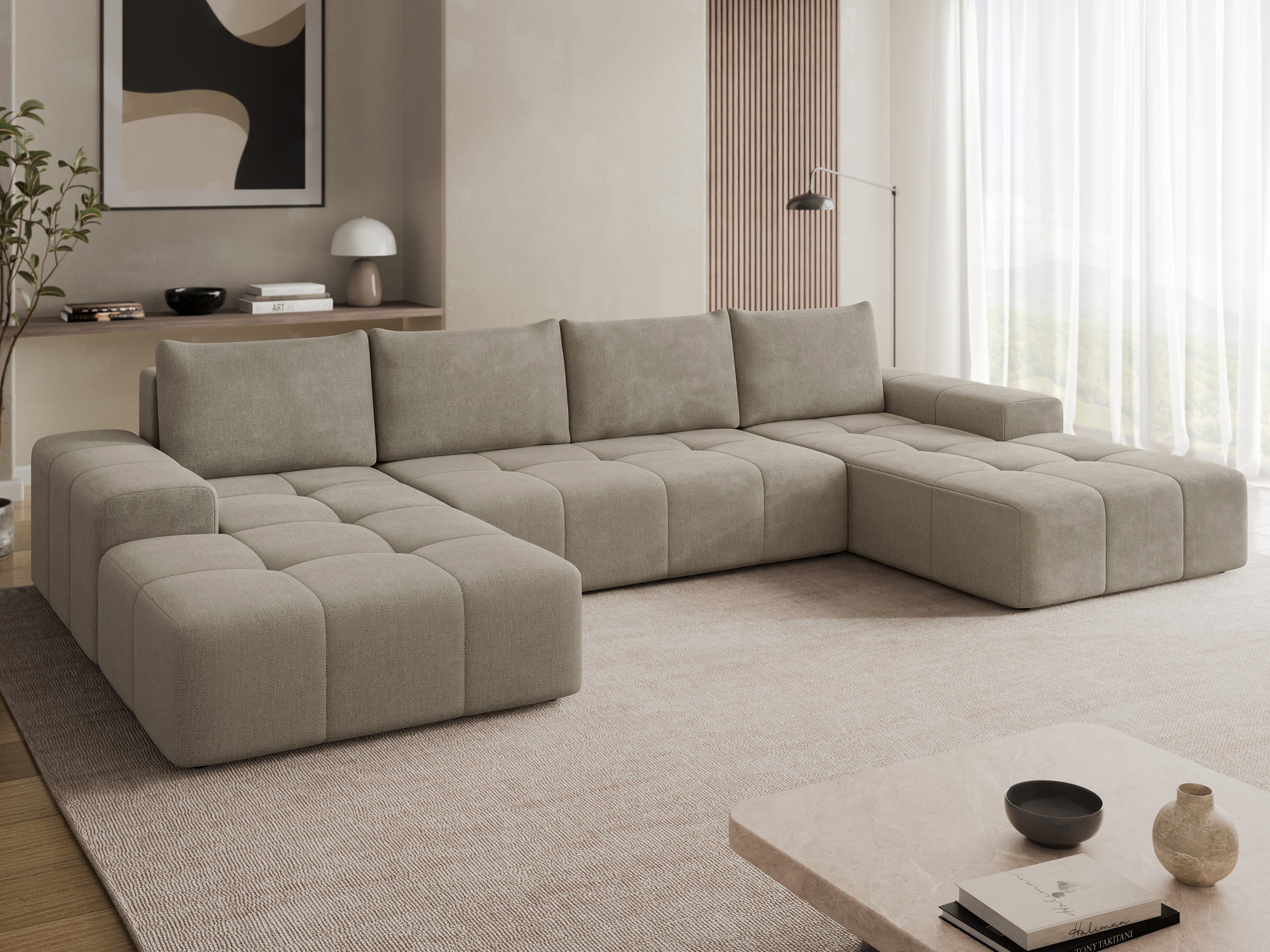 Sofá rinconero Comfivo Origor II (Spirit Taupe)