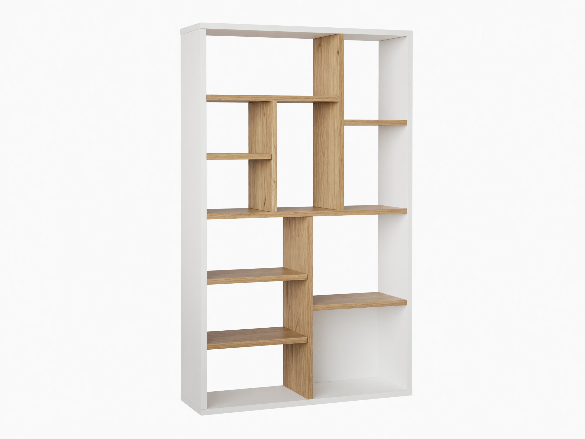 Estantería Kailua 2842 (Blanco + Luminoso madera)