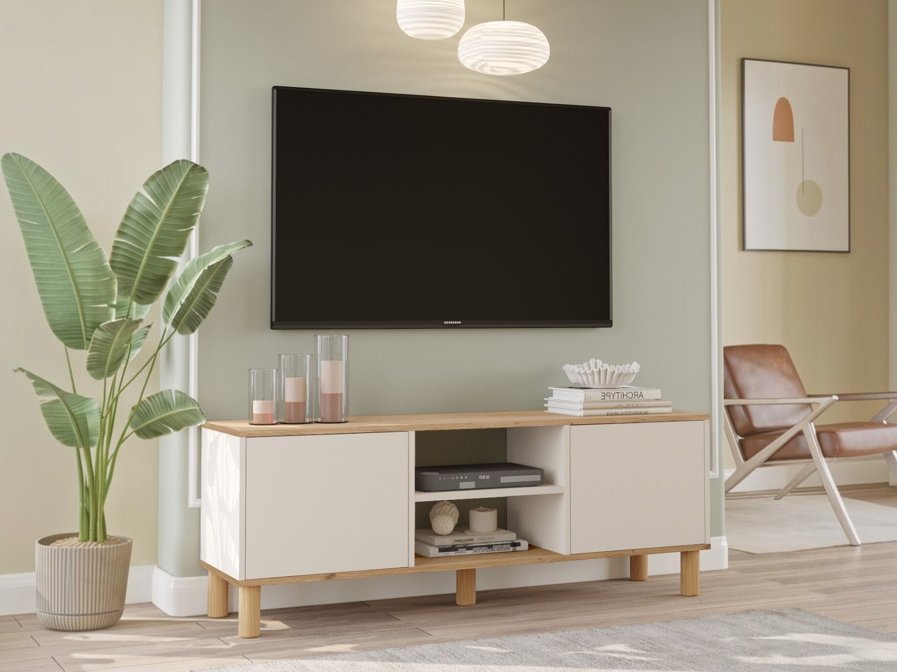 Mueble TV Kailua 2841 (Roble + Cachemira)