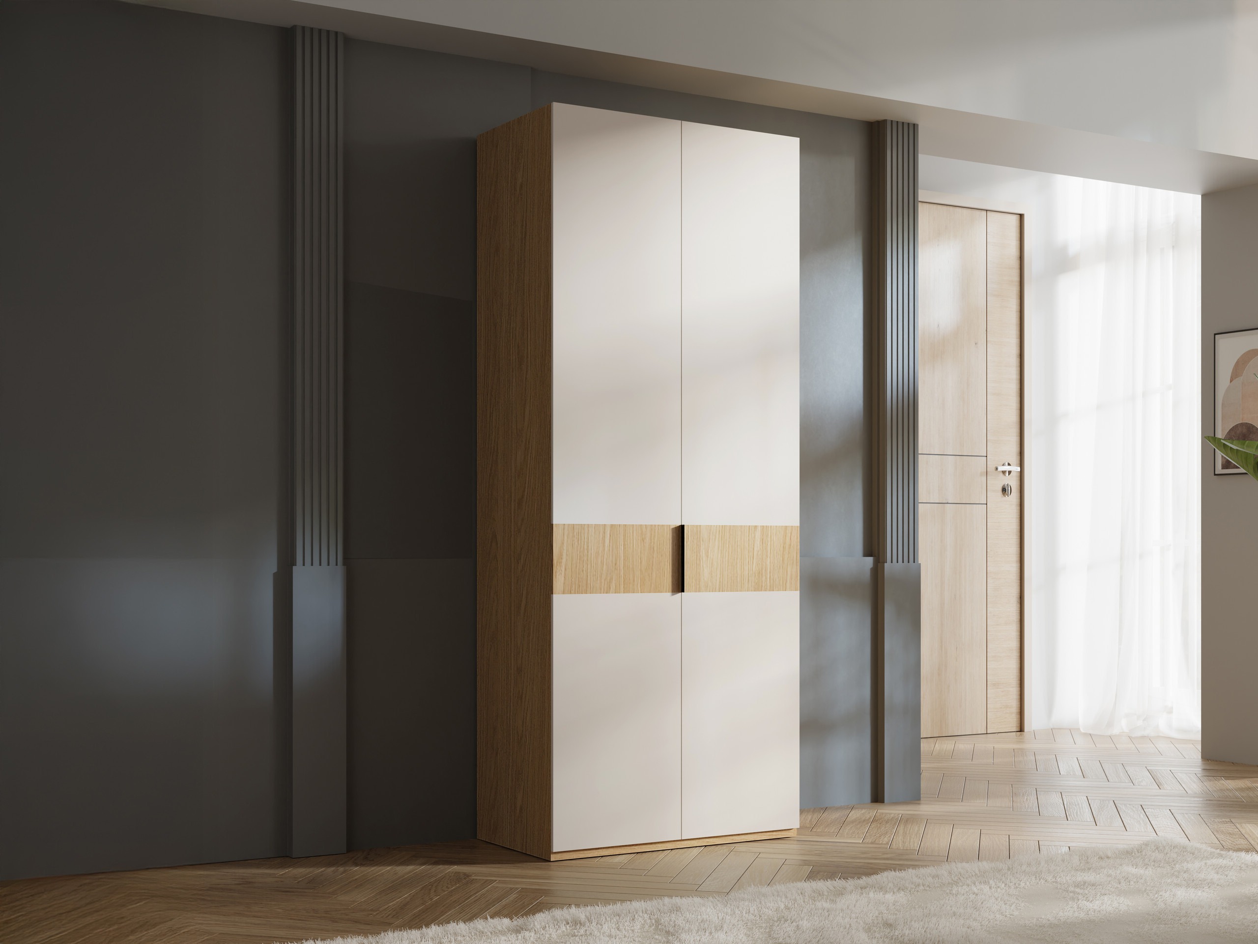 Armario Toledo 145 (Roble + Beige)
