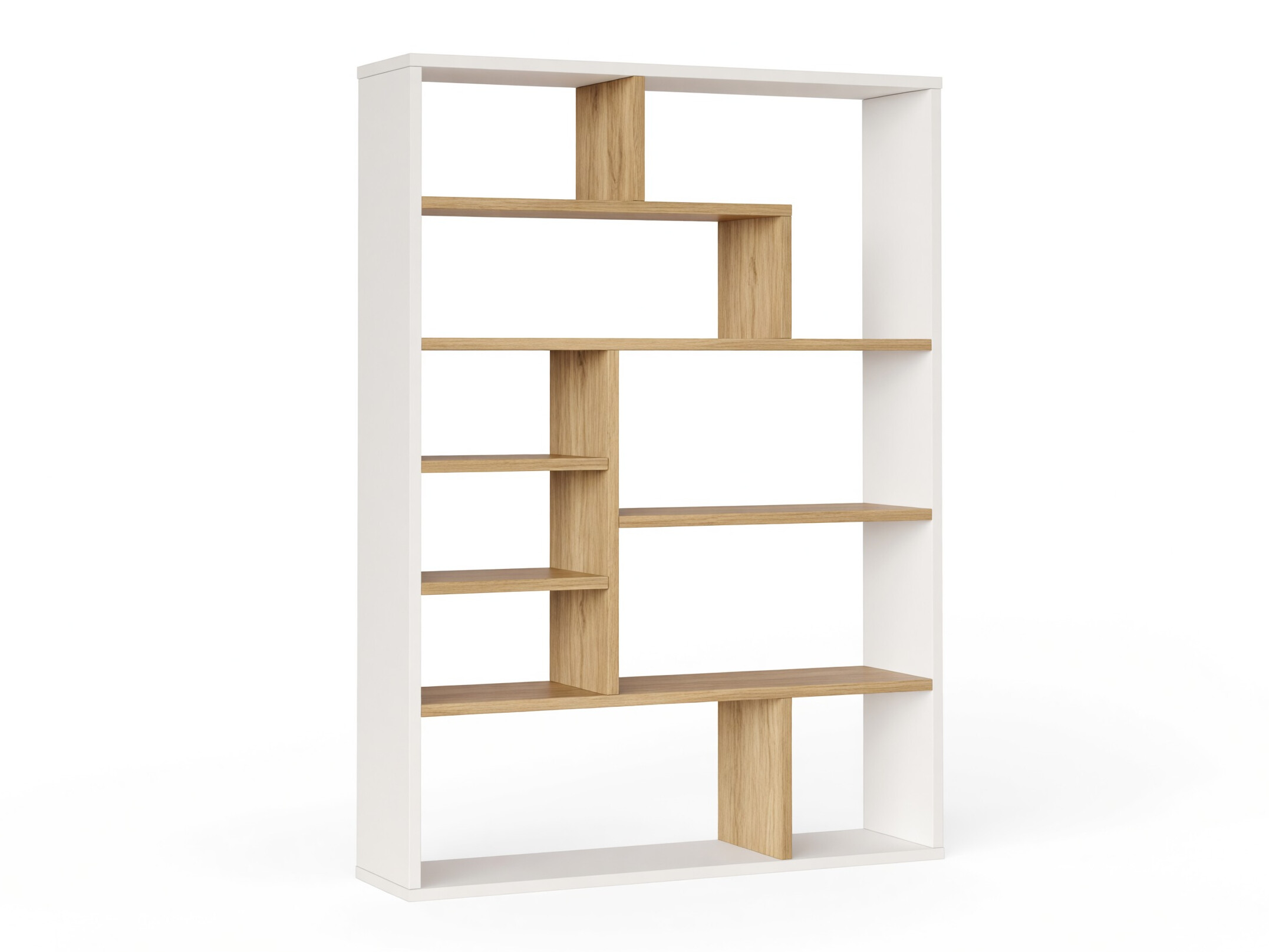 Estantería Kailua 2843 (Blanco + Luminoso madera)