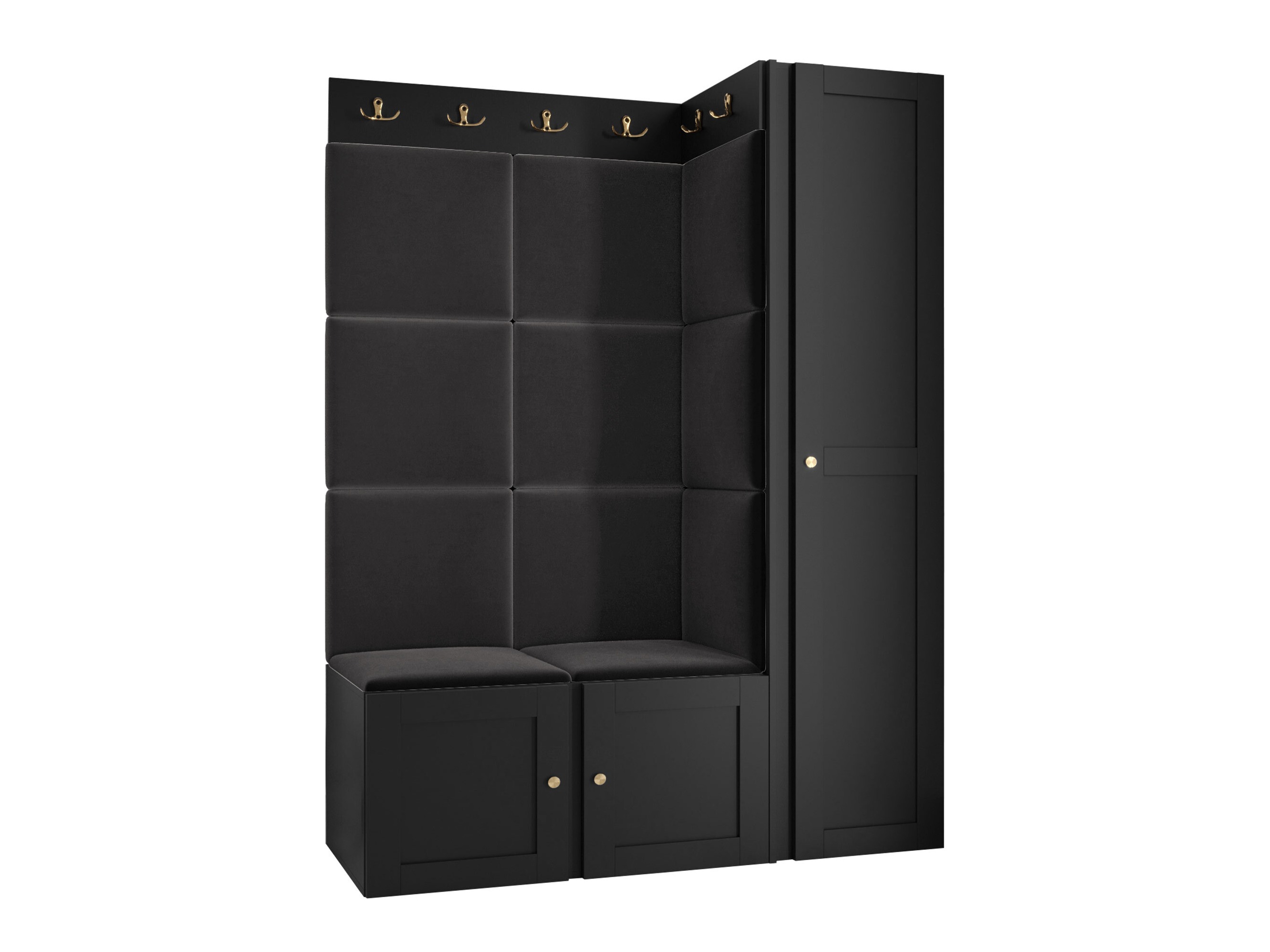 Conjunto para recibidor Hartford 377 (Negro)
