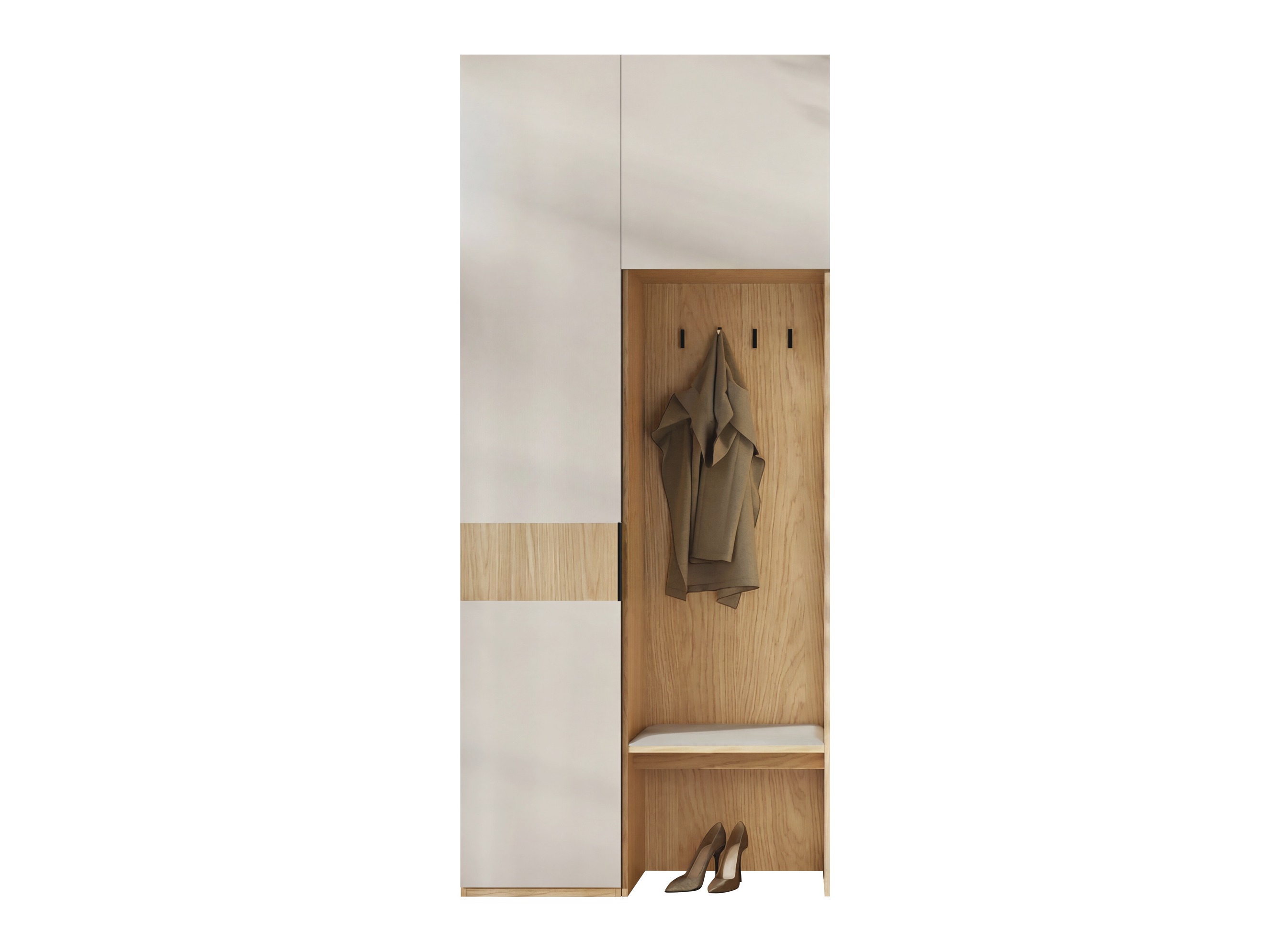 Conjunto para recibidor Toledo 148 (Roble + Beige)