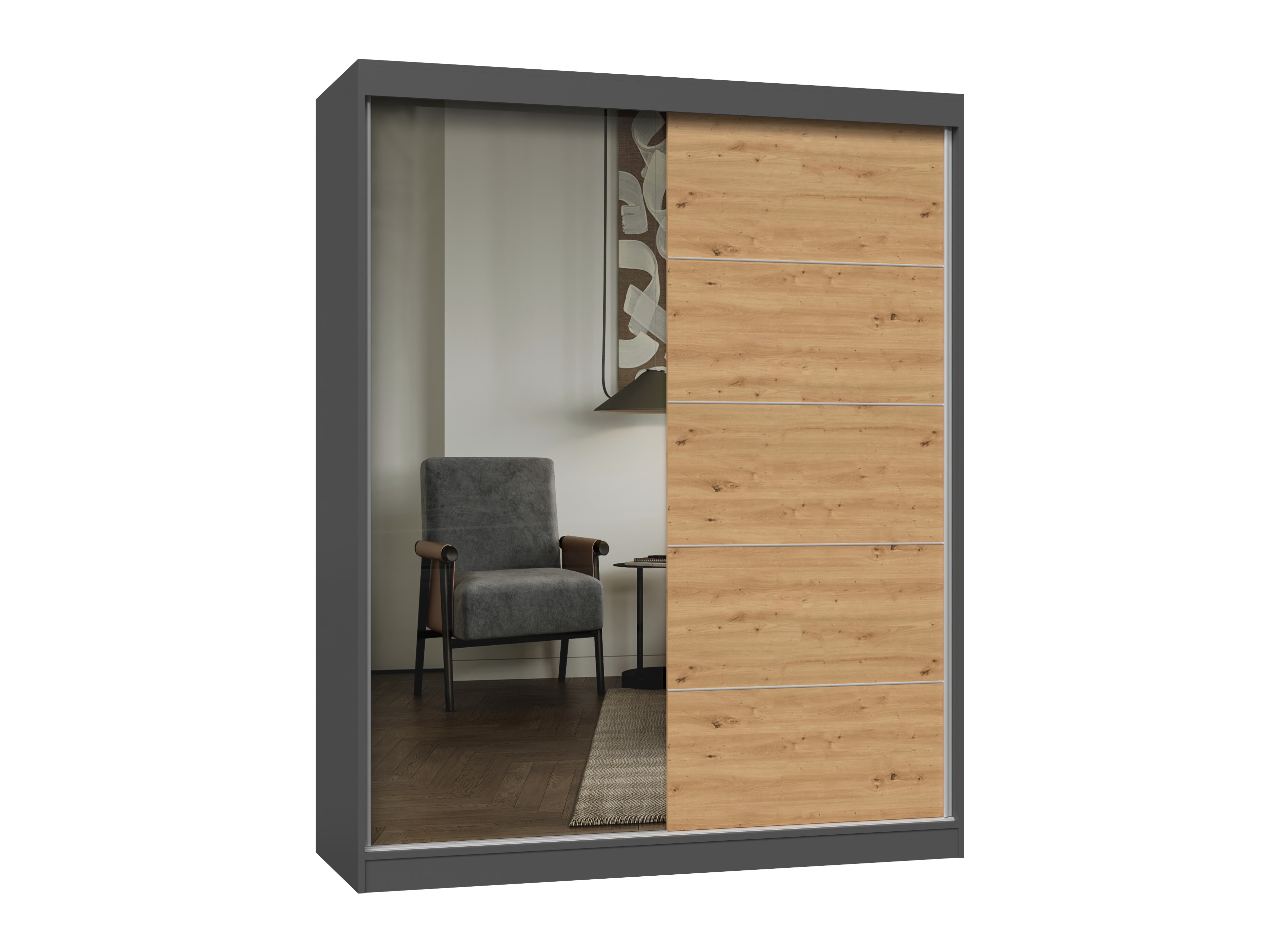Armario Mandeville 389 (Roble Artisan + Antracita)