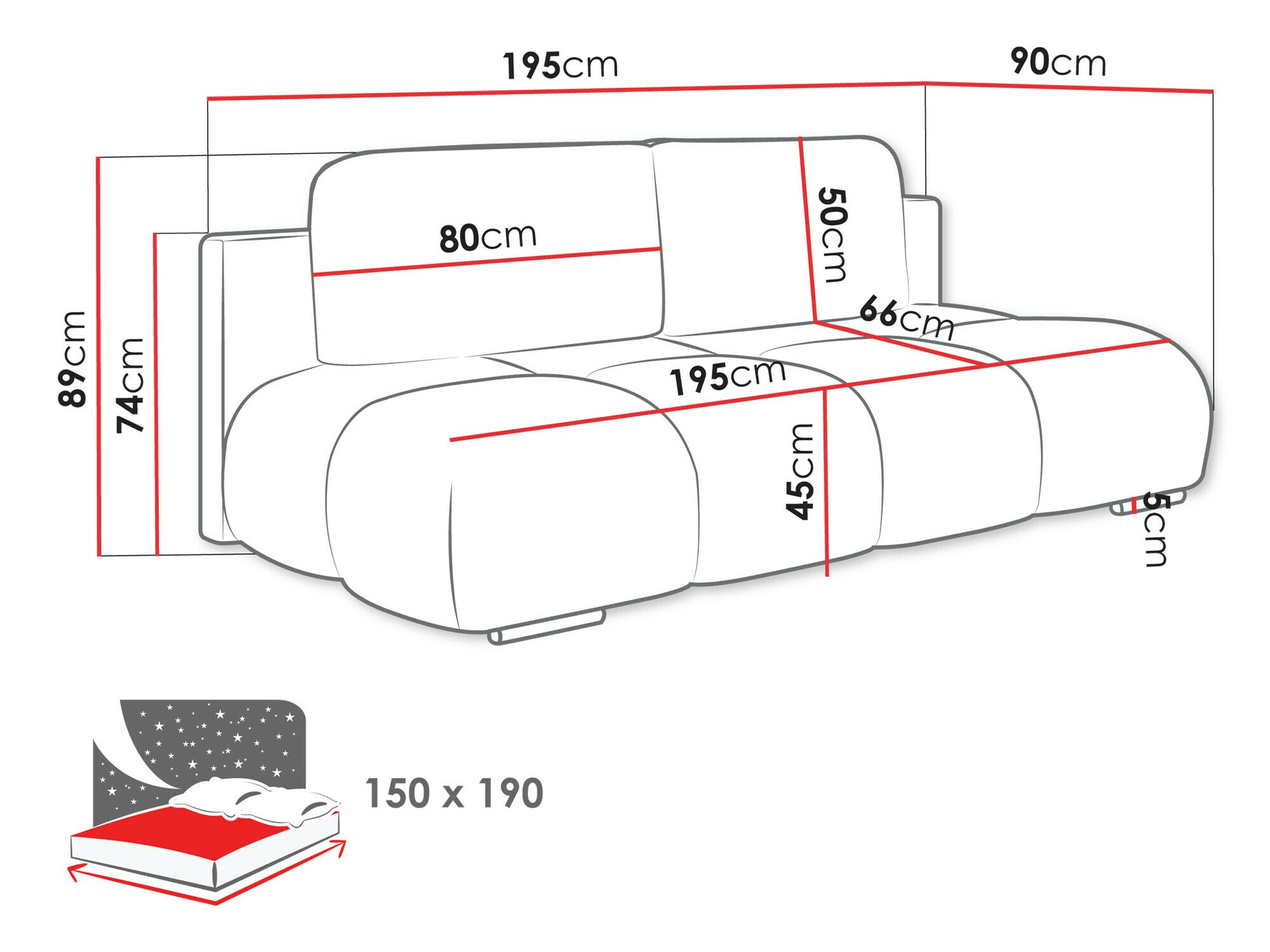 Sofá cama SP7208
