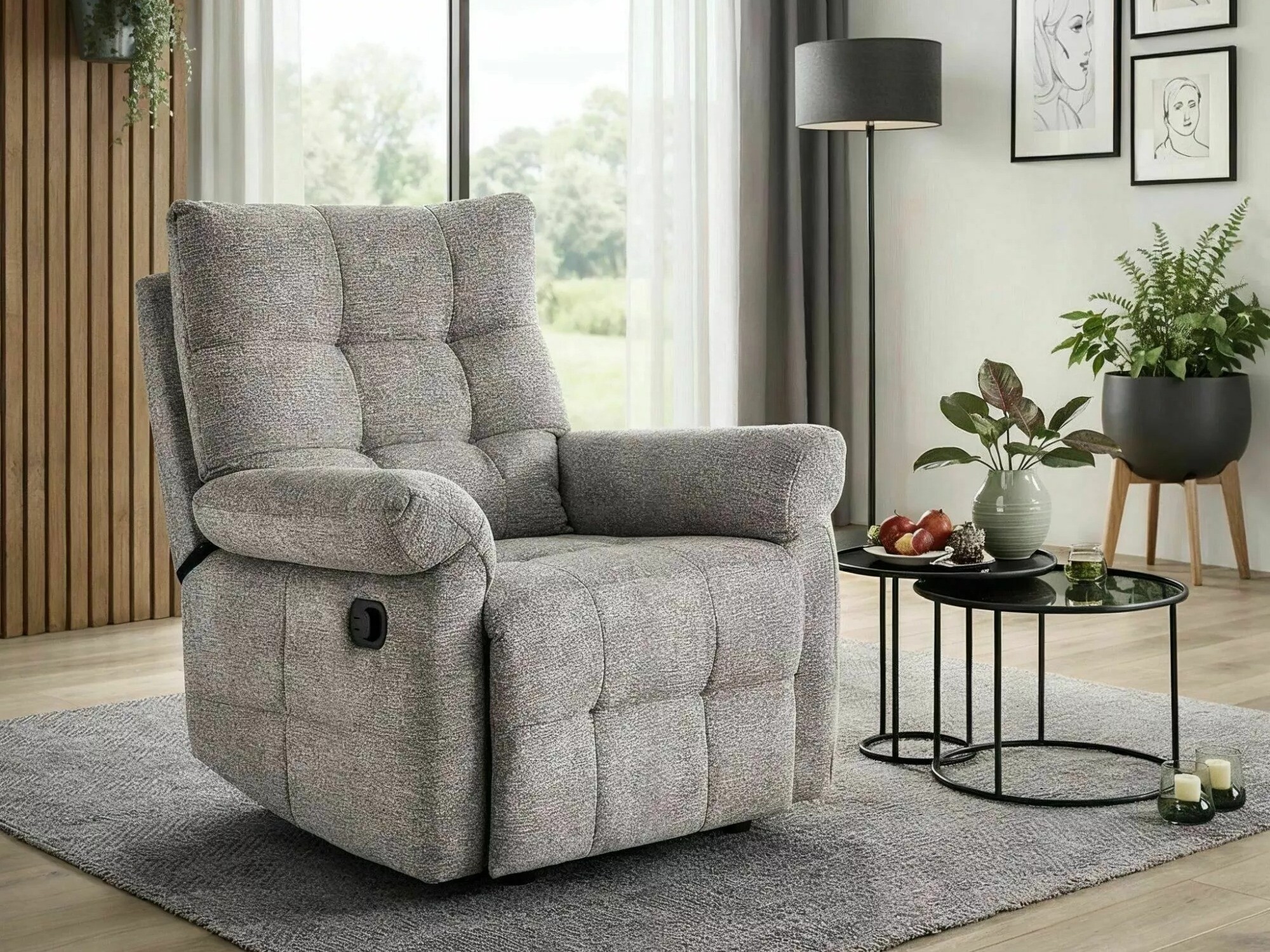 Sillón reclinable Detroit 1041 (Raven 07)